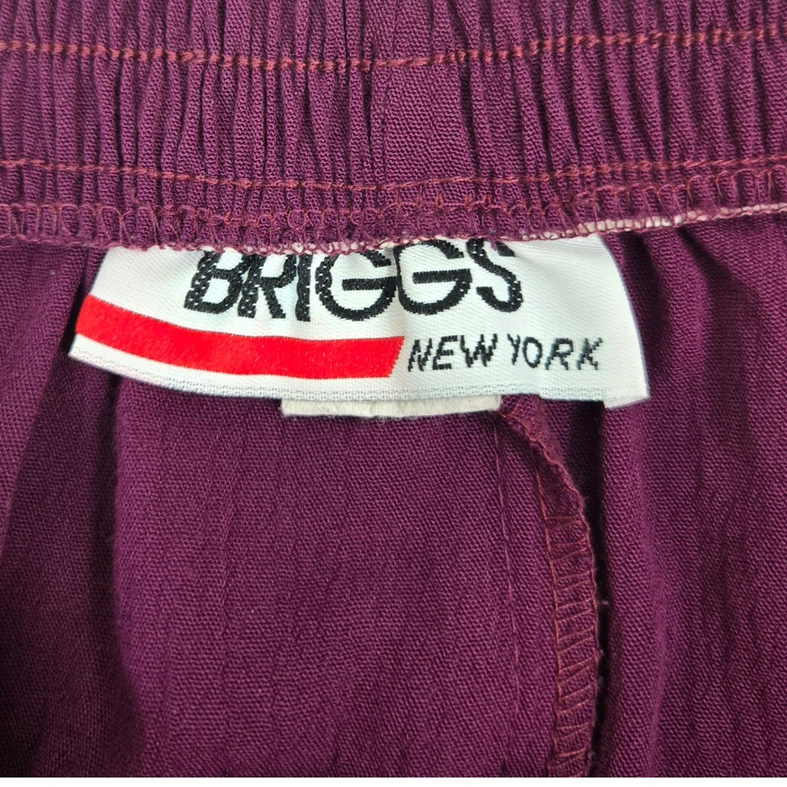 Vintage 80s Briggs New York Culottes Pants Skirt Womens 4 Purple Split Pleated