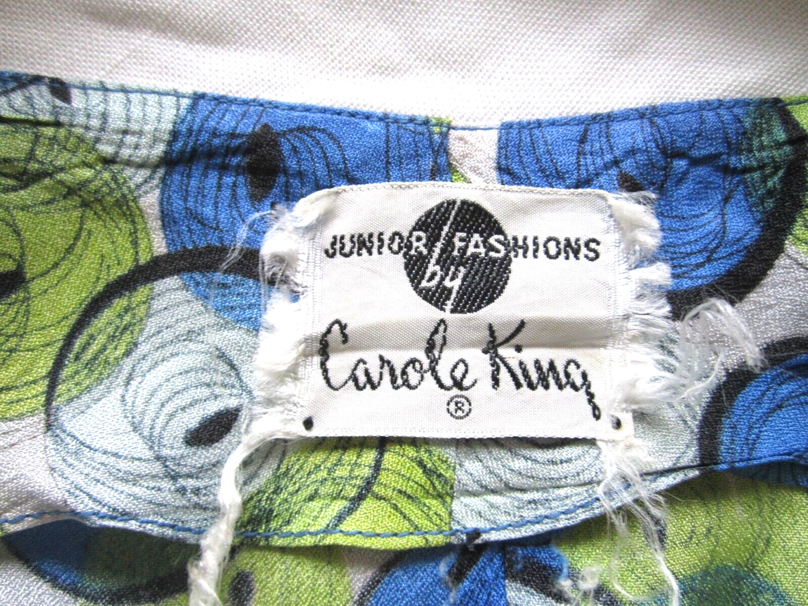 Vintage 40s Dress Costume Junior Fashion by Carole King Swing Skirt Boat Collar