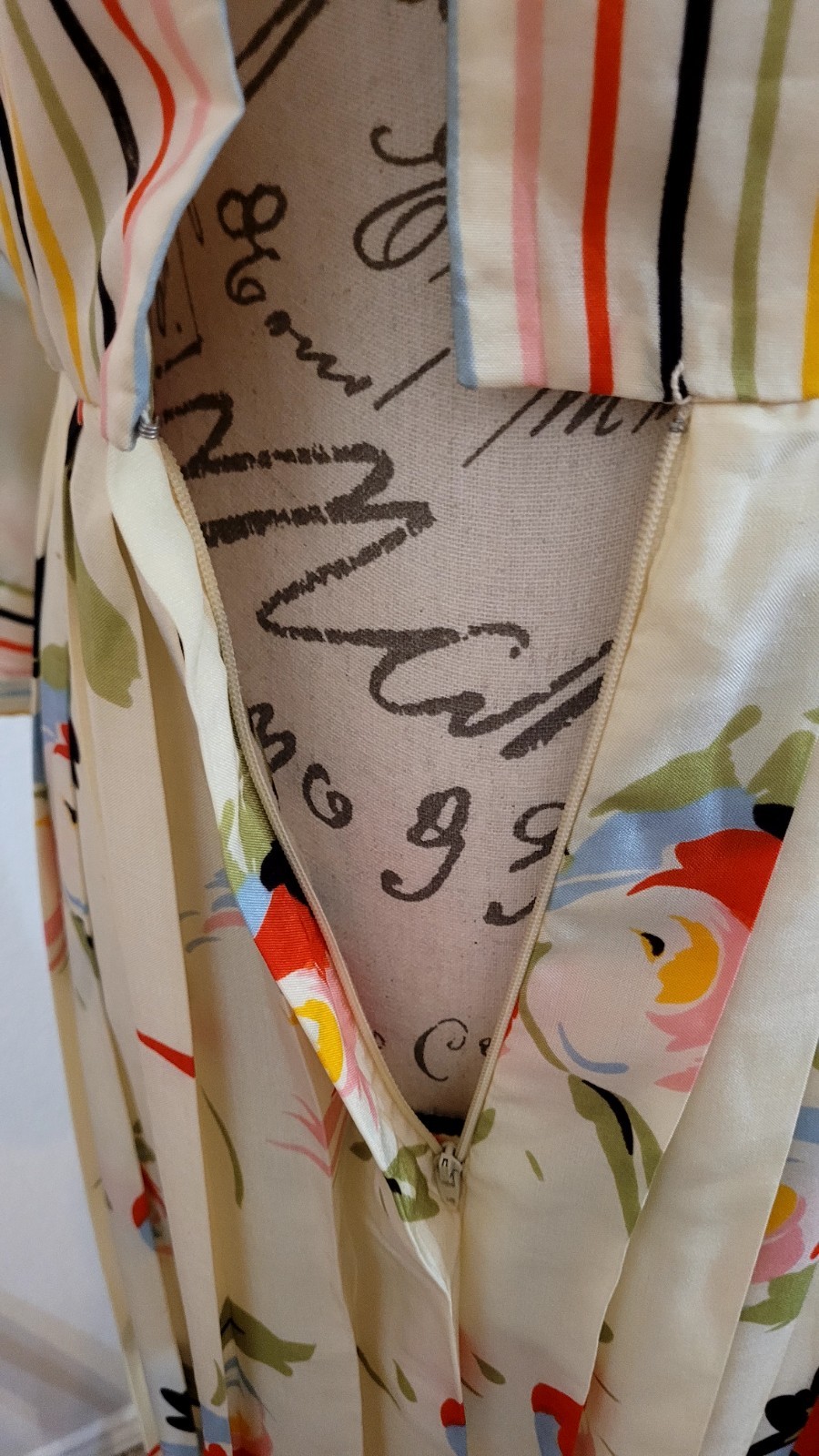 Frank Usher vintage House dress Garden Party? size 38 Small 26W