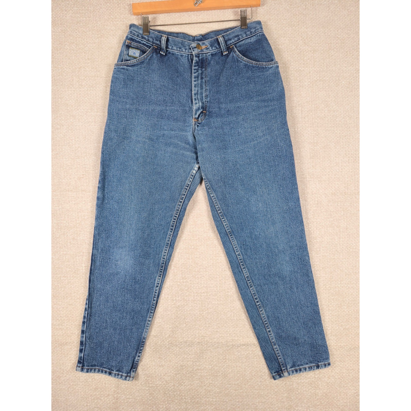 Wrangler for Women Vintage High Waisted Tapered Leg Jeans Medium Wash 30×27