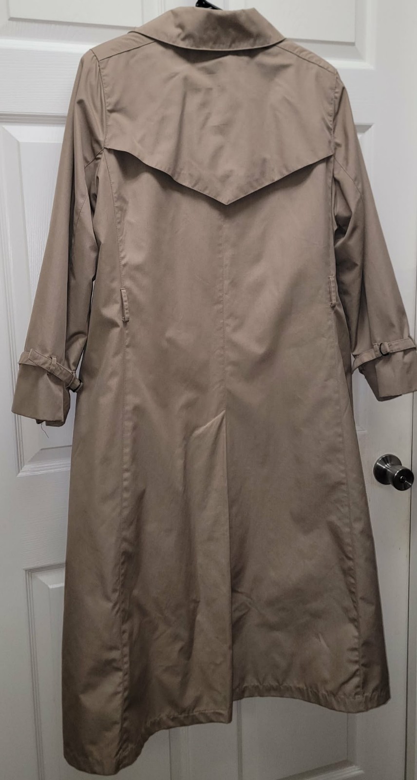 Vintage Allison Smith Plaid Lined VTG Trench Rain Coat Size 12