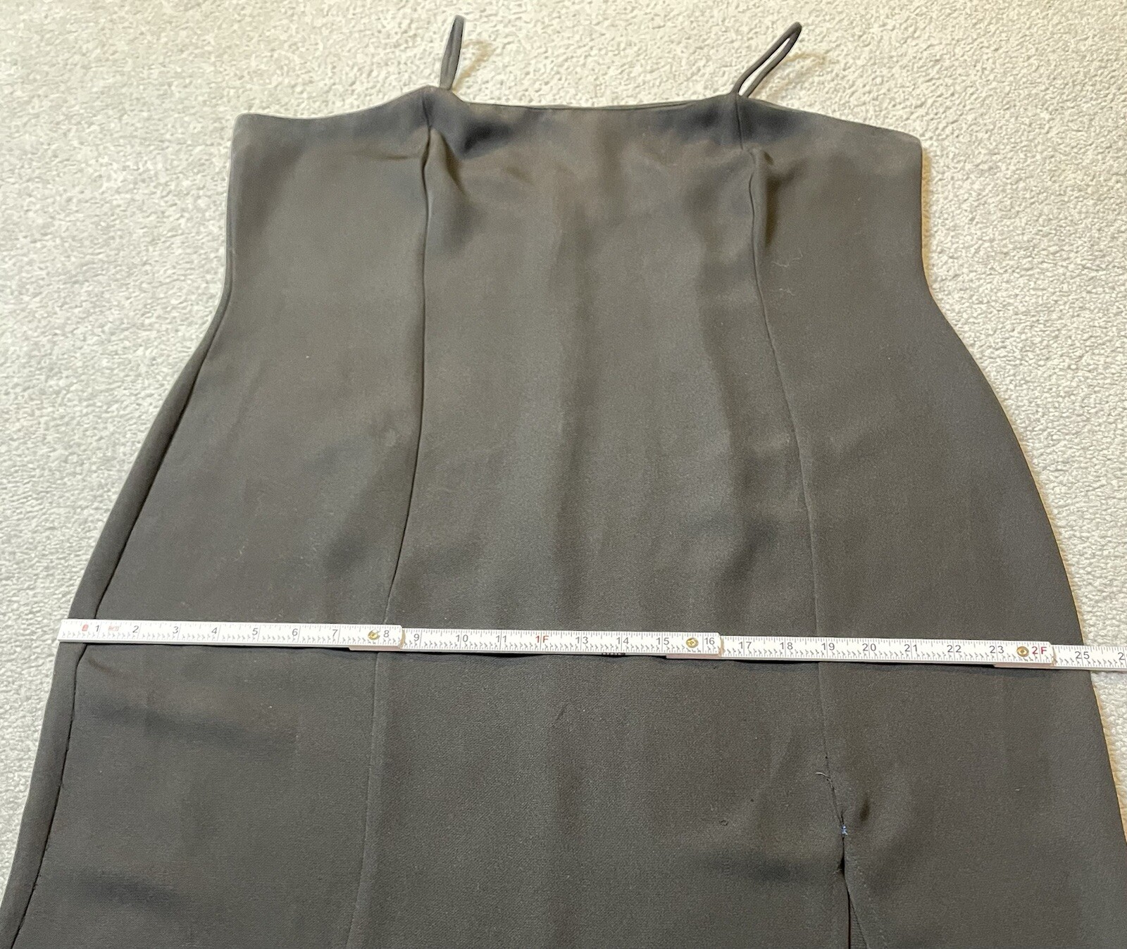70s Formal Slip Midi Dress 2XL Black Eveningwear Whimsigoth Minimalist Cocktail
