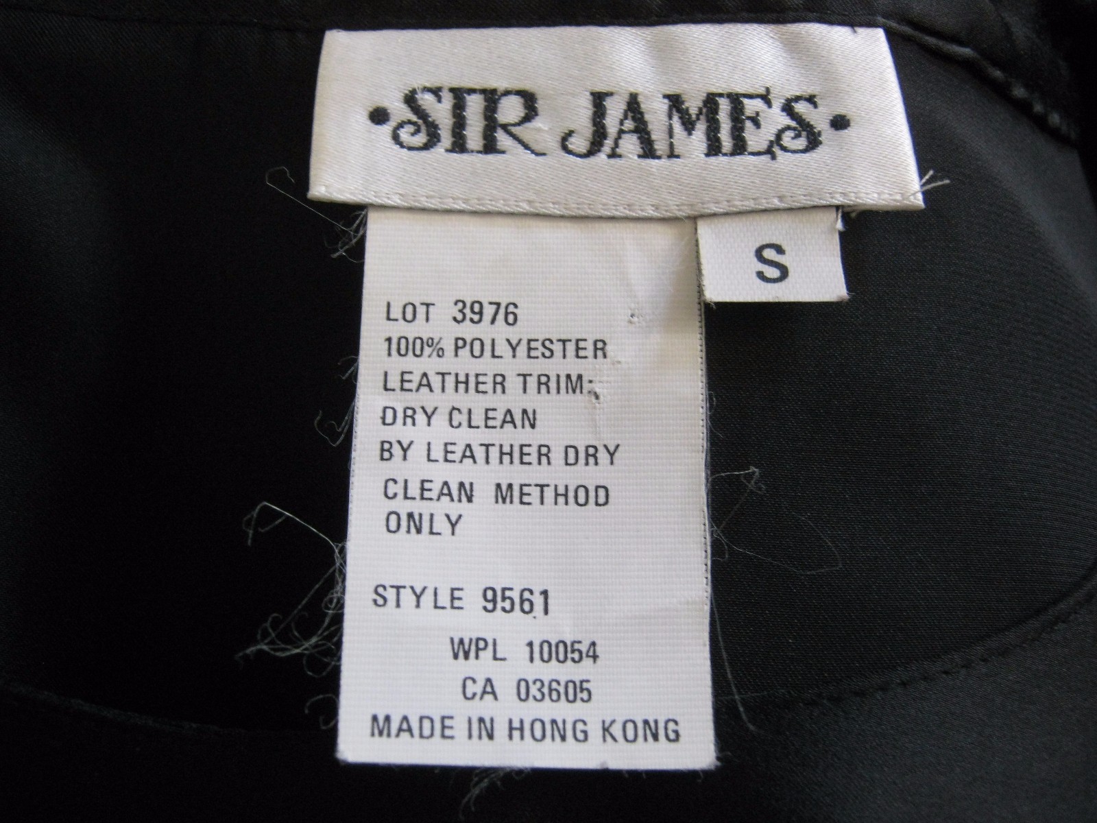 VTG 80’s Sir James Satin Blouse Size Small Leather Applique ~ Side Tie ~ Black