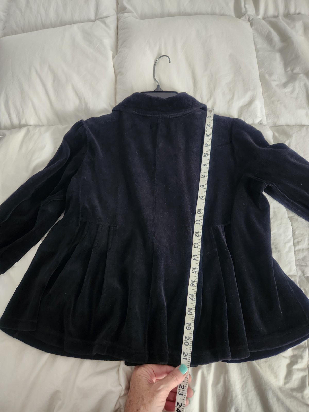 Juicy Couture Vintage Black Velour Jacket Gold Buttons Size Medium