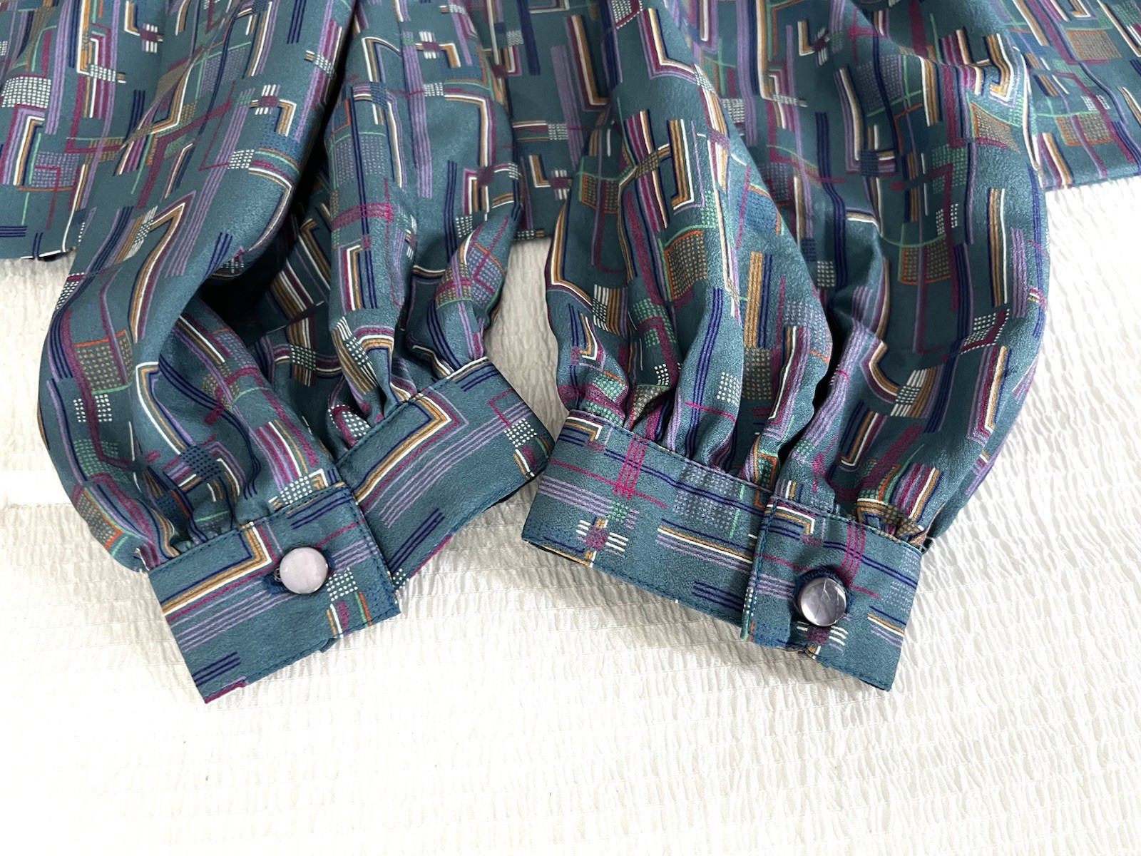 Vintage 80s Silksensible Tea Dress Size 14 Shoulder Pads Retro Cottagecore EUC