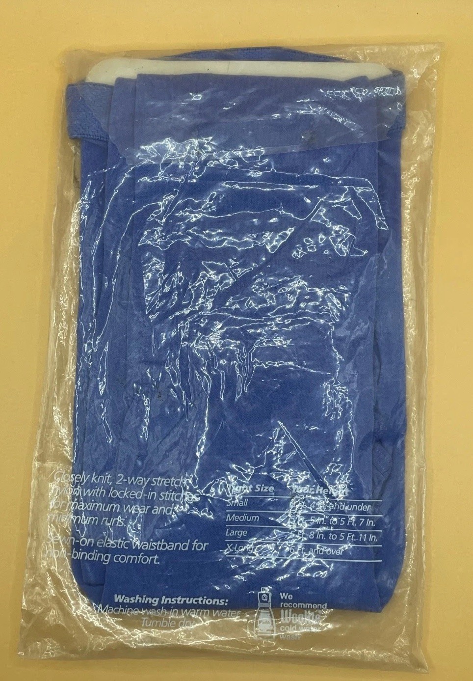VTG NOS Jane Fonda Workout Seamless Stirrup Tights Size Medium in Periwinkle
