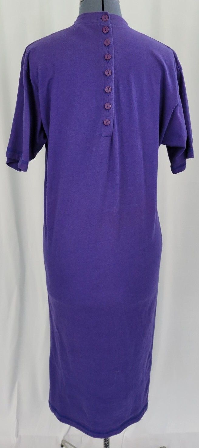 Vintage Purple Tee Shirt Dress with Button Up Back by Limited Express Size Small