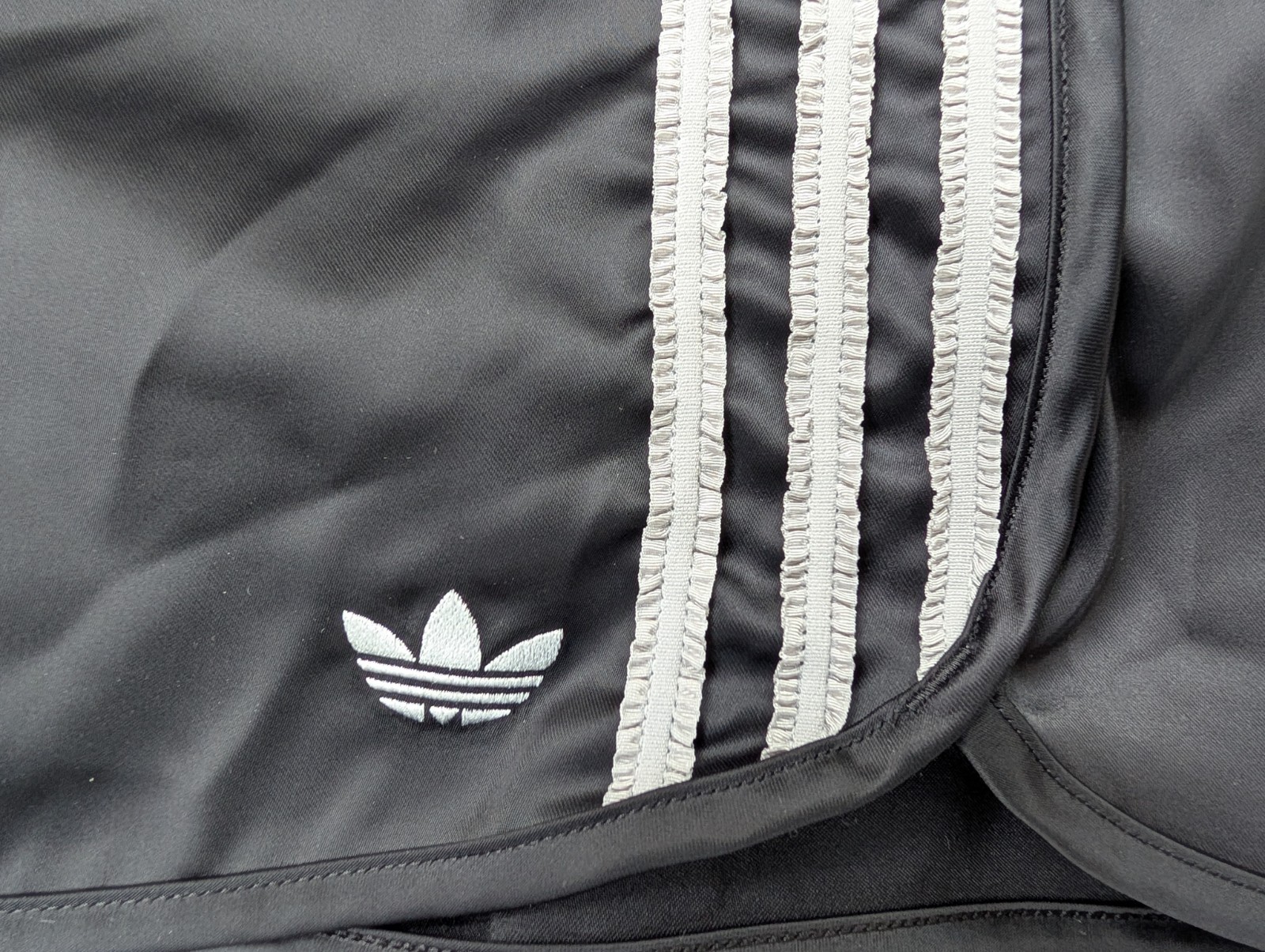 Adidas Sprinter Satin Shorts Running Womens Gym Running 34 Retro Black