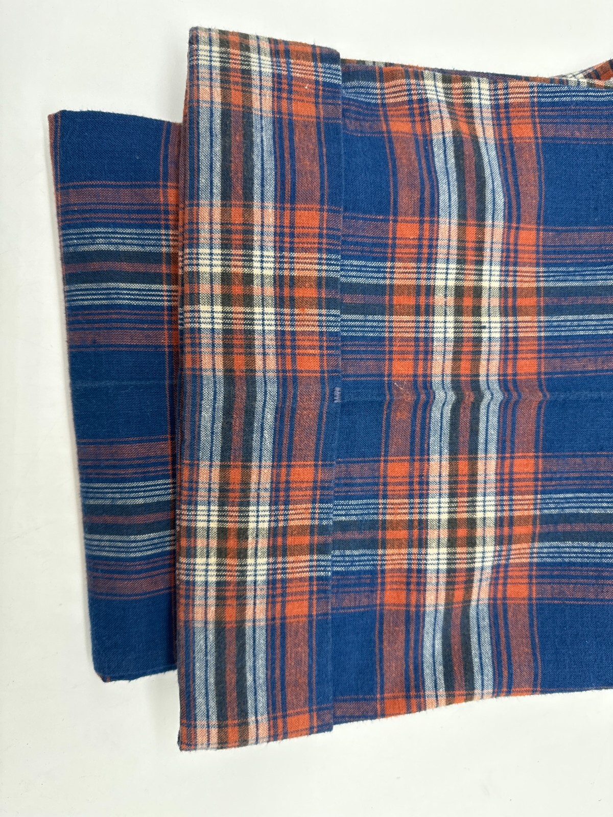 Vintage 1970s Tads Plaid Bell Bottoms Deadstock Pants Blue red Orange White
