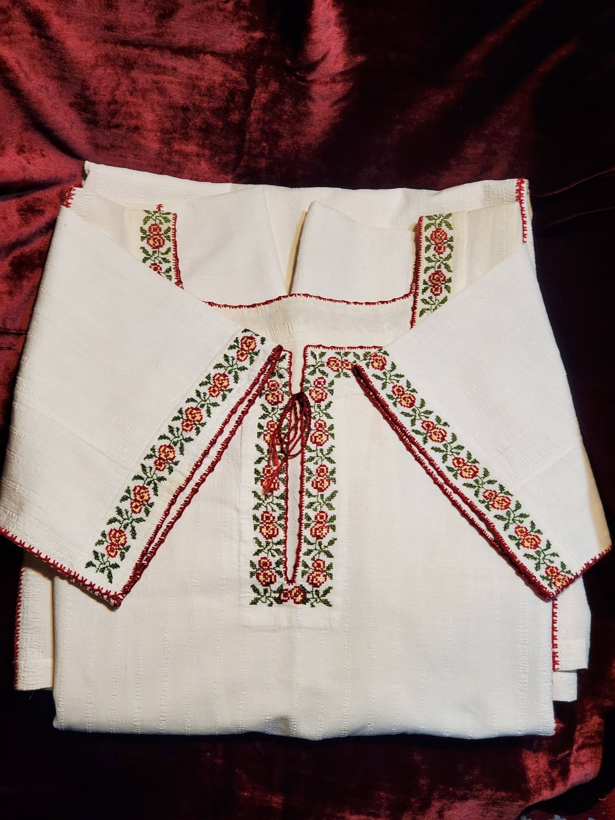 TraditionalBulgarian long dress with Floral Embroidery-Beautiful