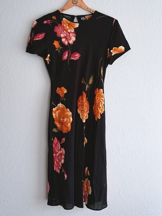 Vintage LIZ CLAIBORNE Floral Flower Dress Petite