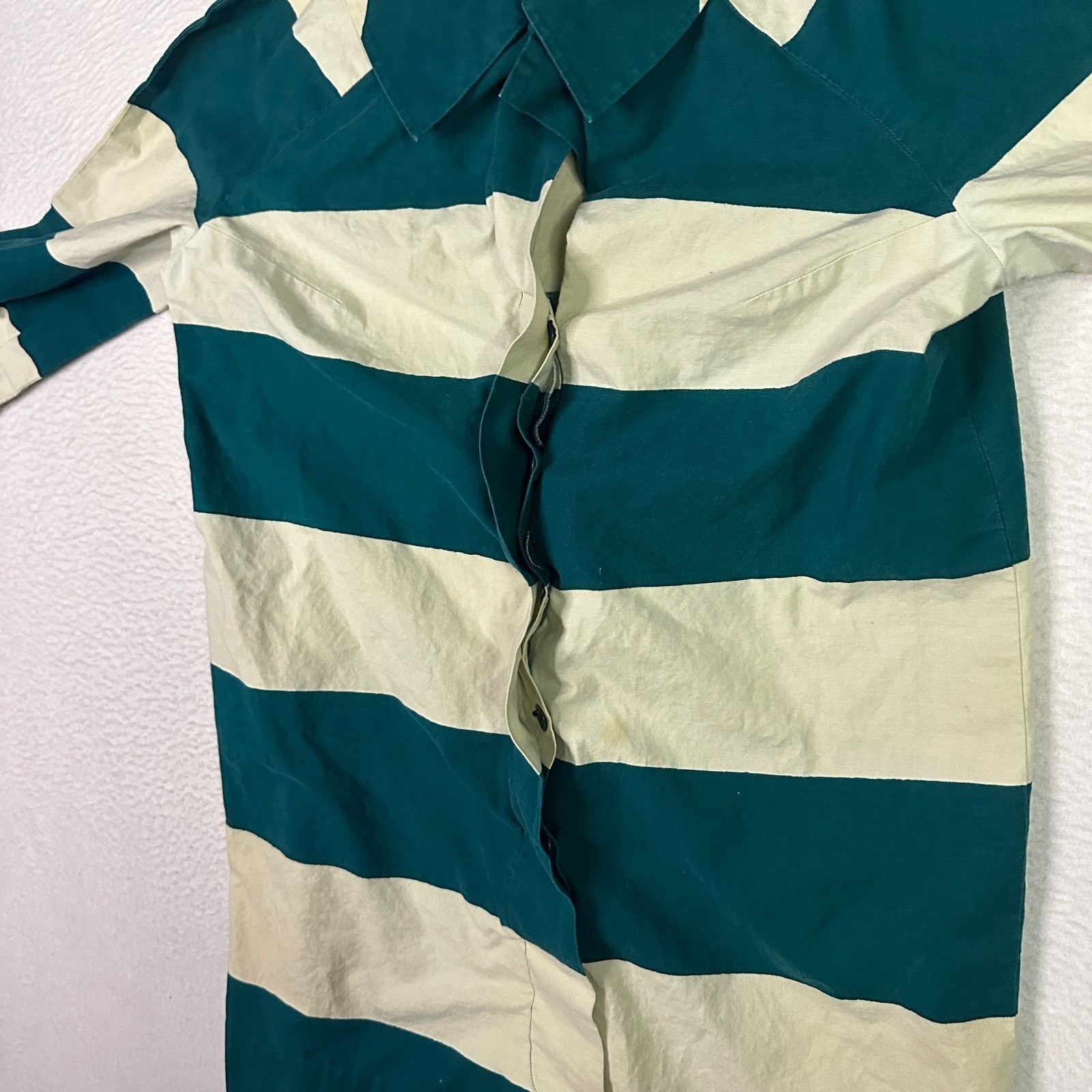 Vintage 60s 70s Marimekko Striped Design Research Dress Heavily Worn Collectors