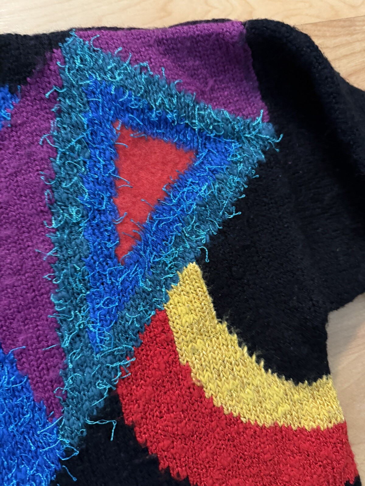 Vintage Rochelle California Colorful Geometric Acrylic/wool Woman’s Sweater XL