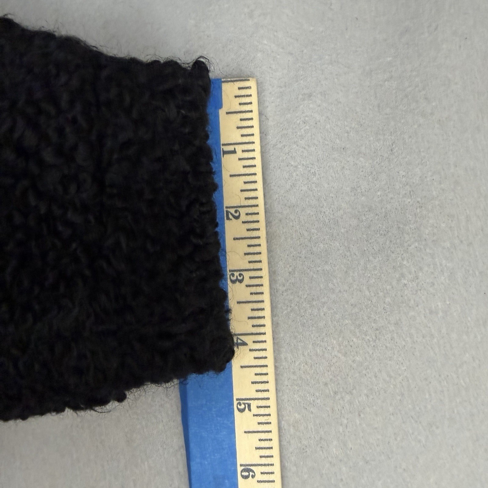 Vintage Curly Lamb, Long Women’s Coat Barrel Button Closures, Black Fur, Elegant