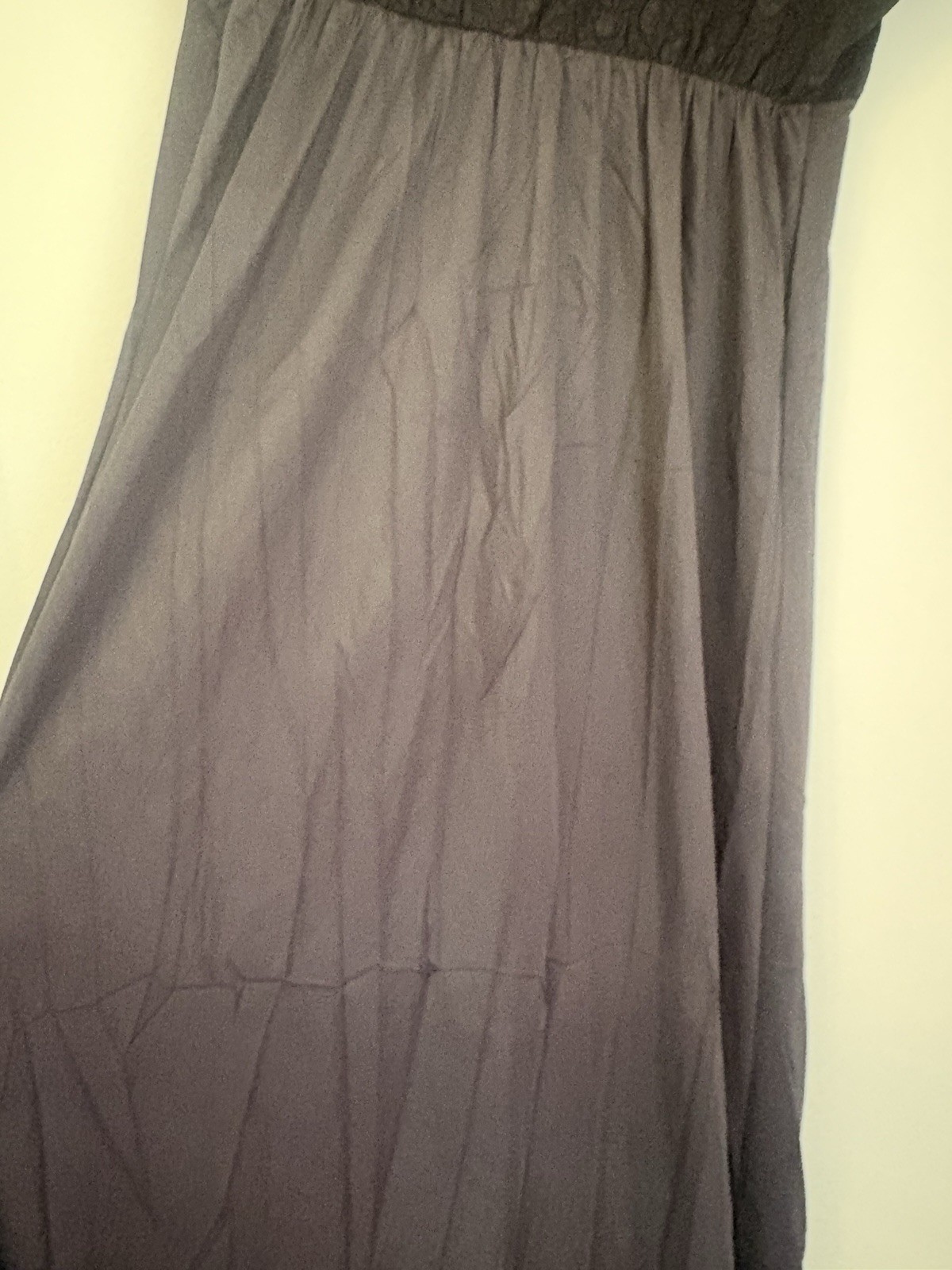 Vtg Scott Barrie BARAD 60s 70s Nightgown MCM L Large Black RARE Gown Long