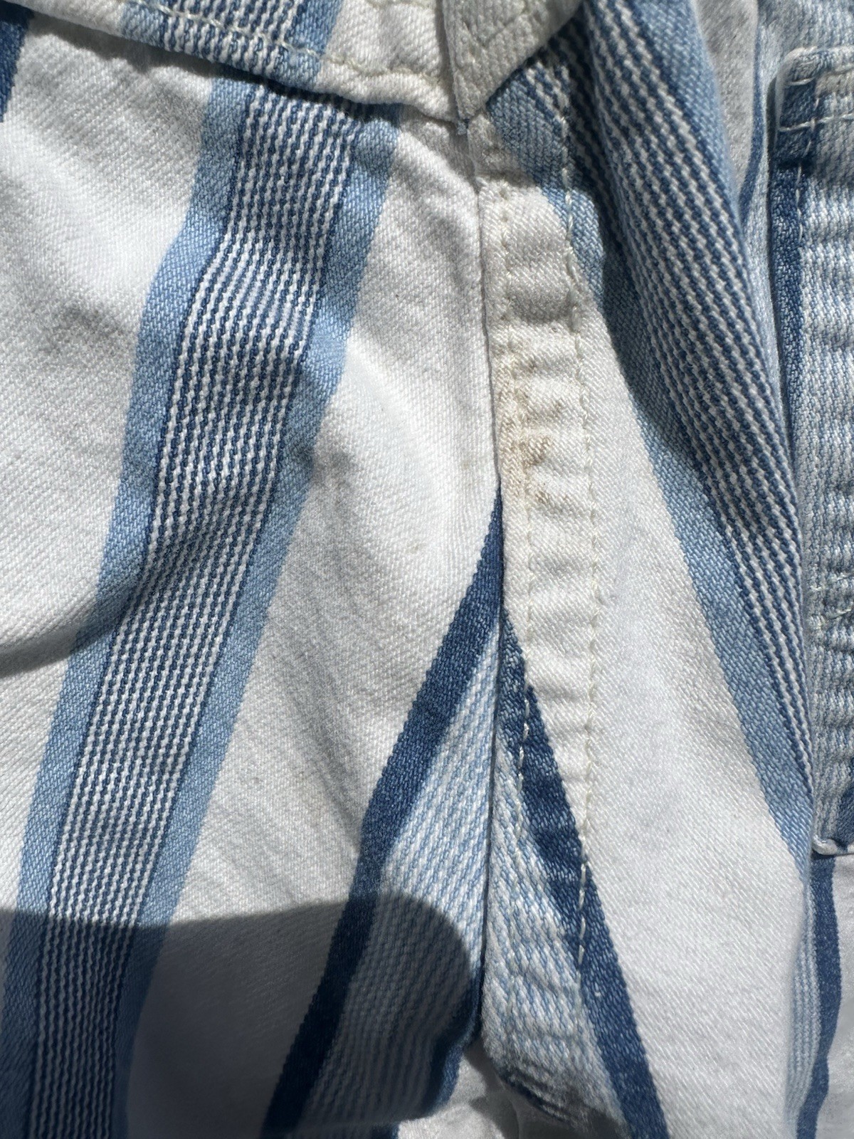Vintage 90s Striped High Waisted Denim Shorts Chic Brand Size 8