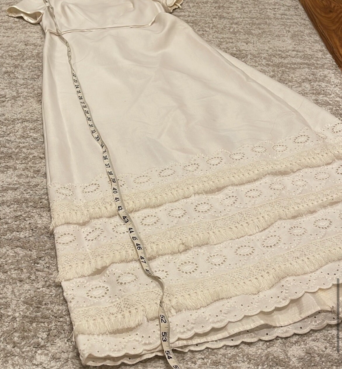 1960s Emma Domb Ivory Dress Size 13 Little Dirty