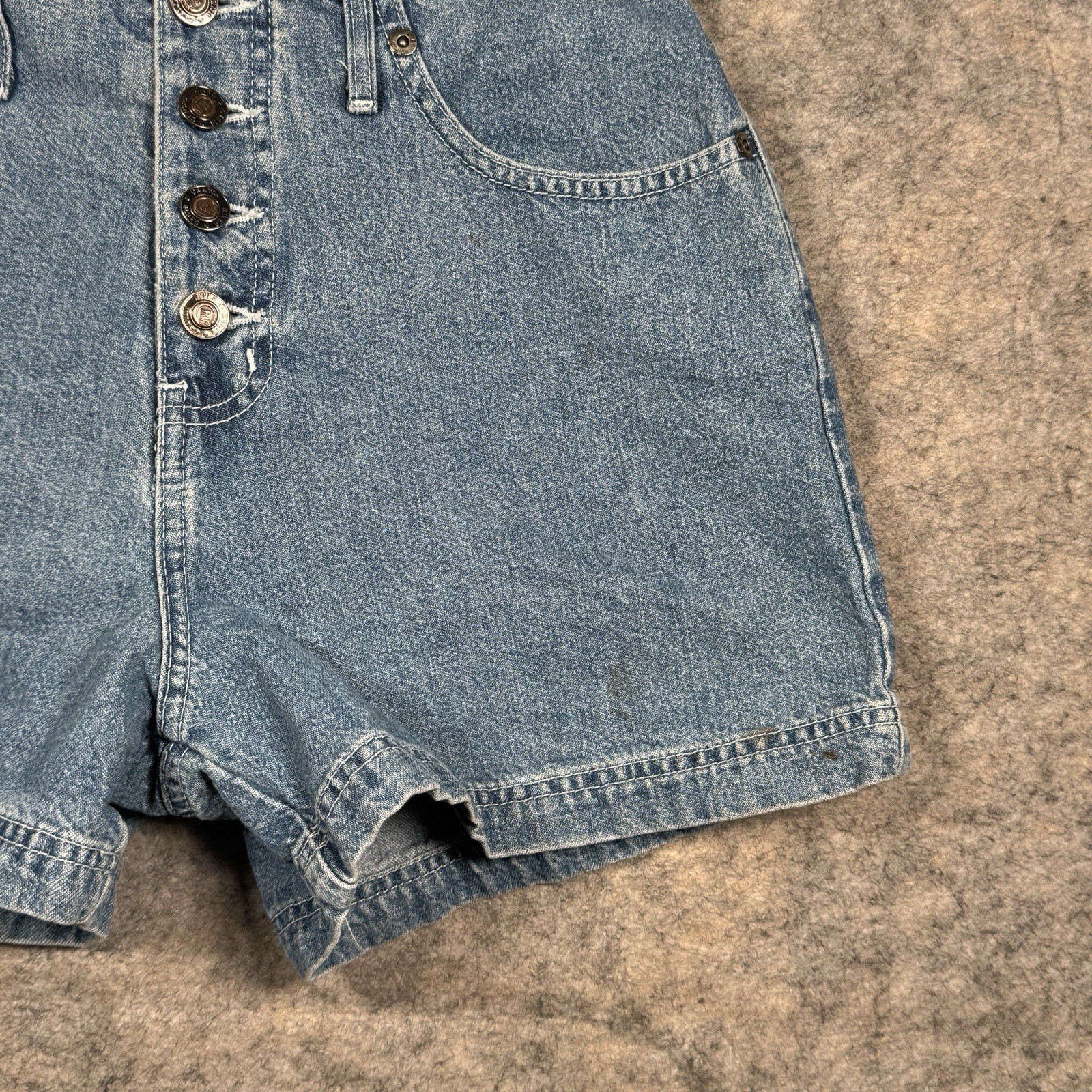 Vintage 90s Womens Canyon River Blues Button Fly Denim Shorts Size 5 26×3