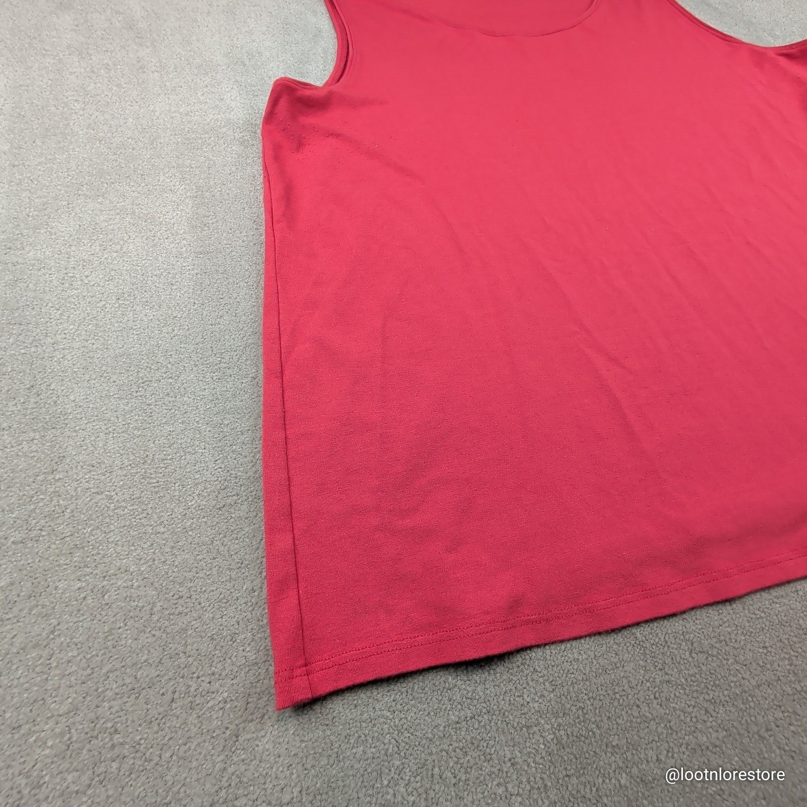 Eileen Fisher Vintage Red Minimalist Stretch Tank Top 1X Casual Office Layering