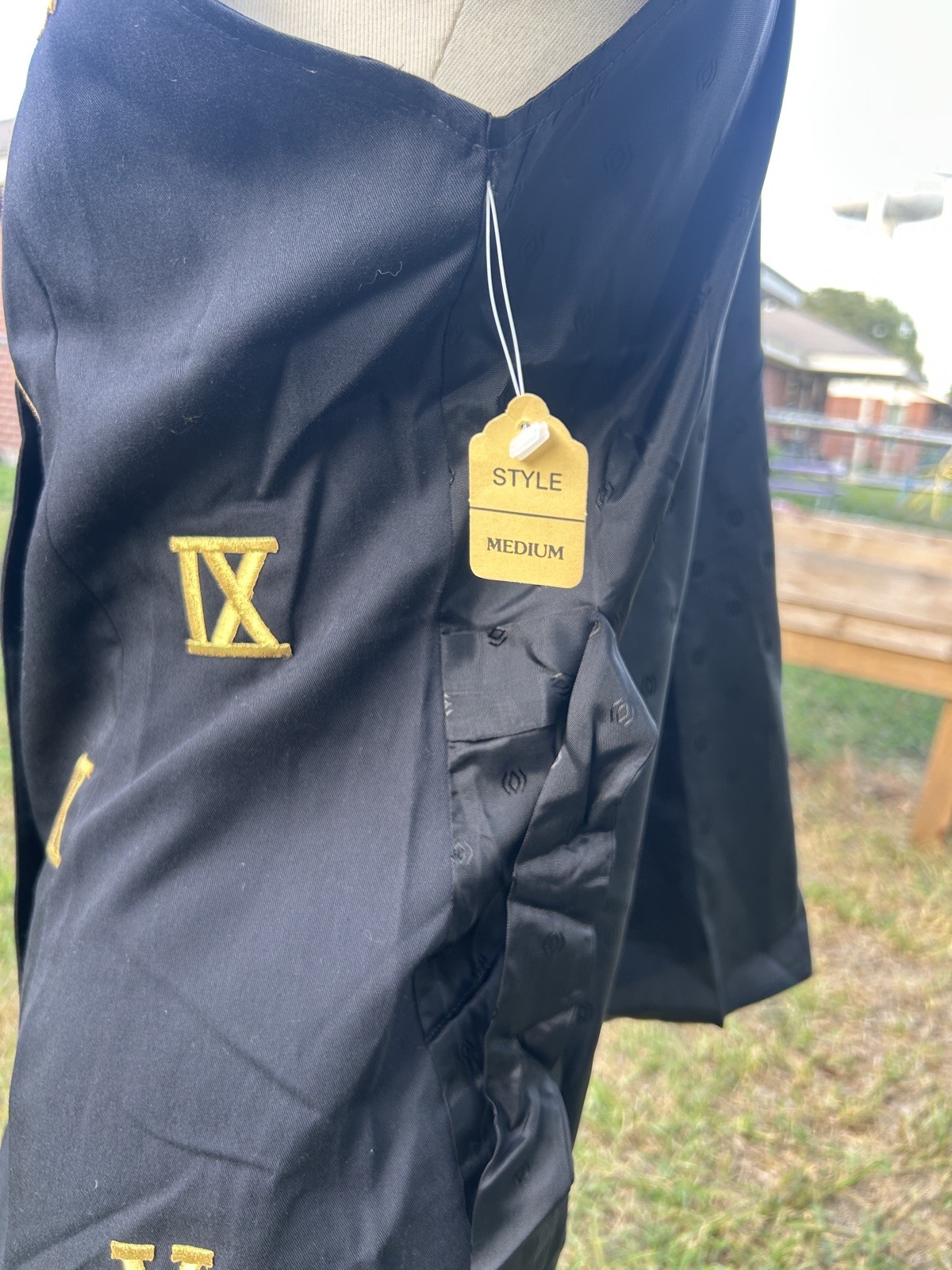 Barrie Stephens 80s/90s Vintage Black Vest with Roman Numeral Embroidery