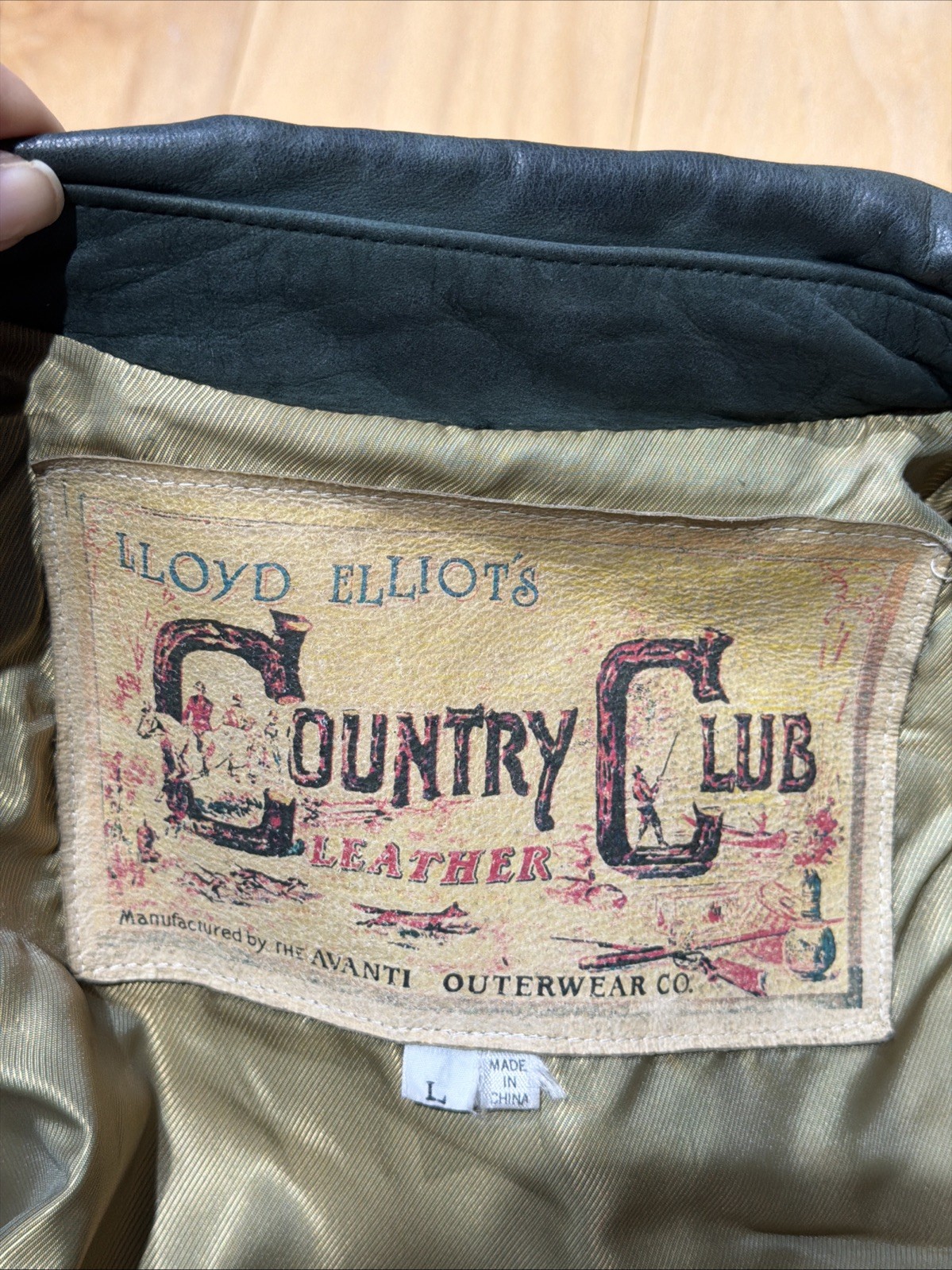 Lloyd Elliot’s Country Club Green Leather Jacket Large The Avanti Outerwear Co.