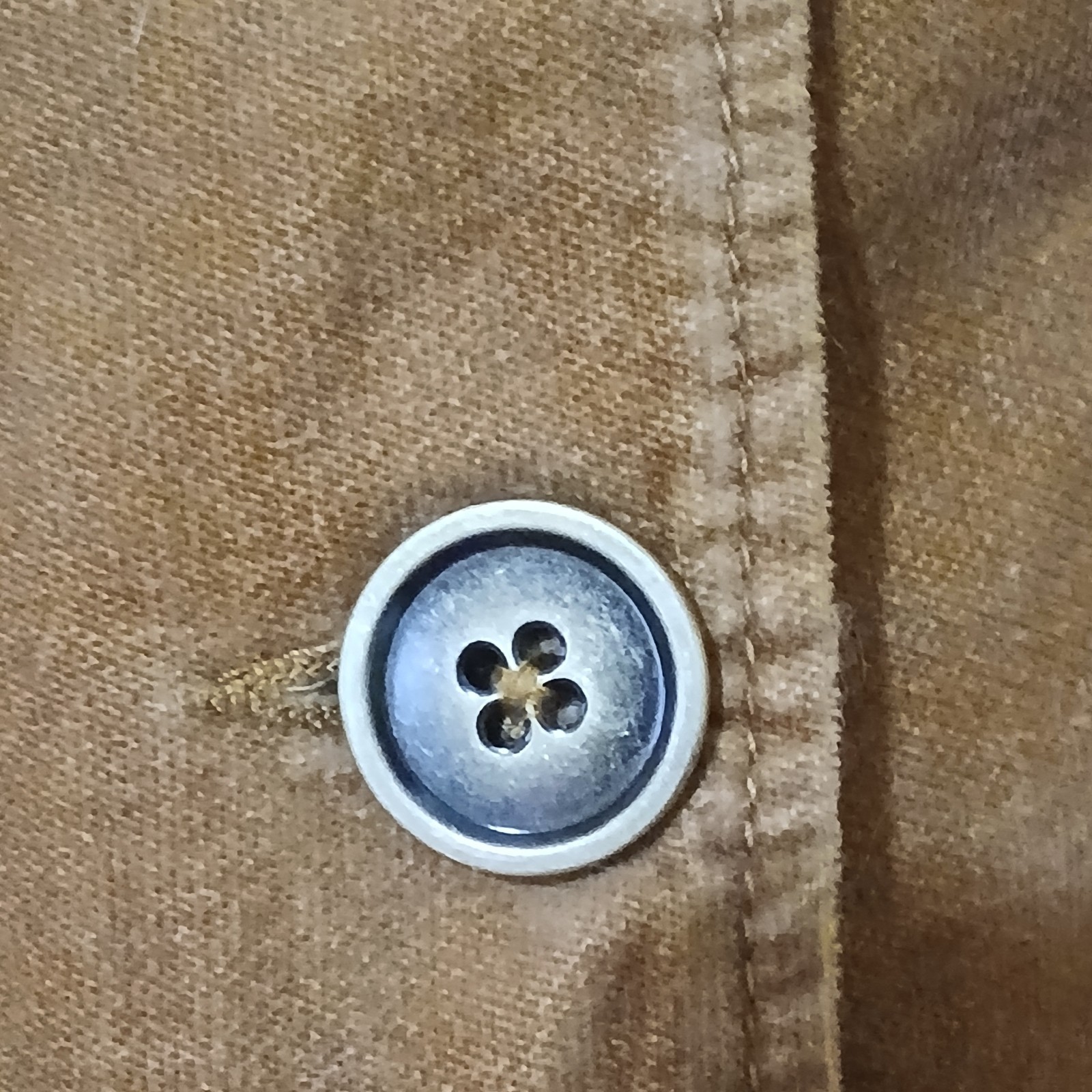 Mossimo Supply Co Corduroy Pea Coat Women L Brown Double Breasted Y2K 90s Retro