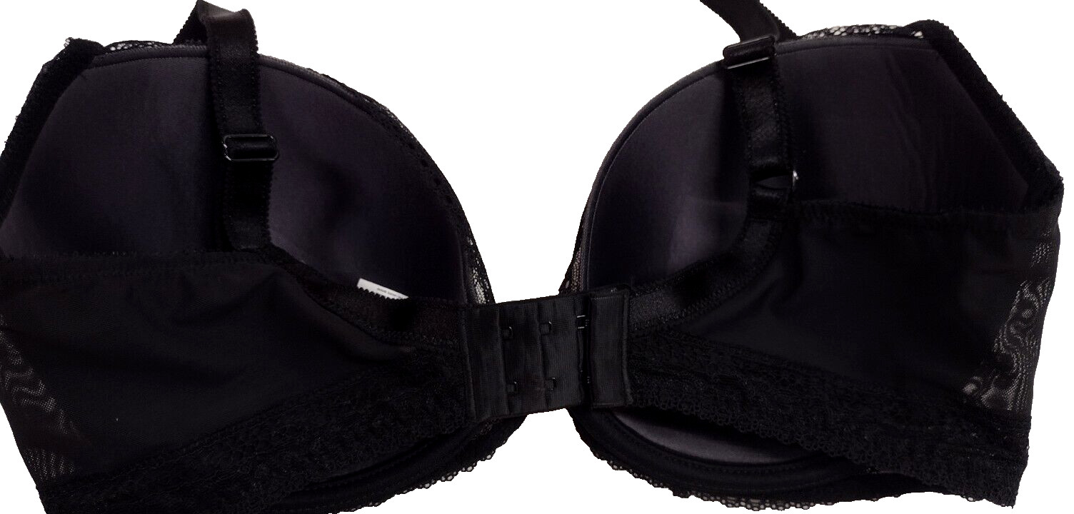 Chantelle Bra 34 DDDD Black UK 34 Fine Lace Cup Sexy Bra EUR 75 G FINE MATERIAL
