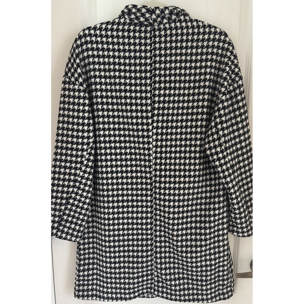 NWT Old Navy Coat Black White Houndstooth Academia Preppy Classic Cozy Sz XS