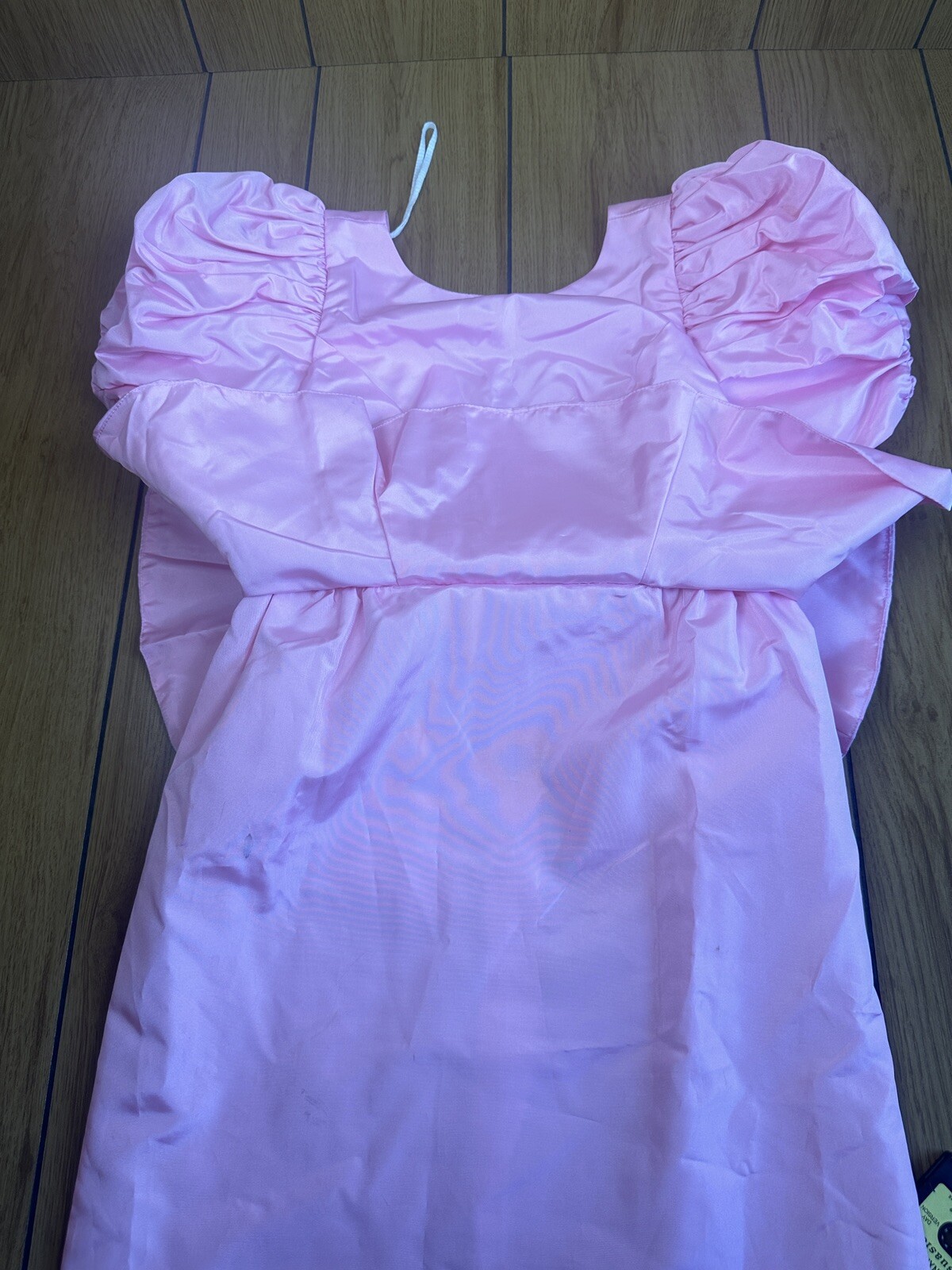 Vintage 1980s Pink Princess Cut Peplum Dress With Bow Accent As Pictured