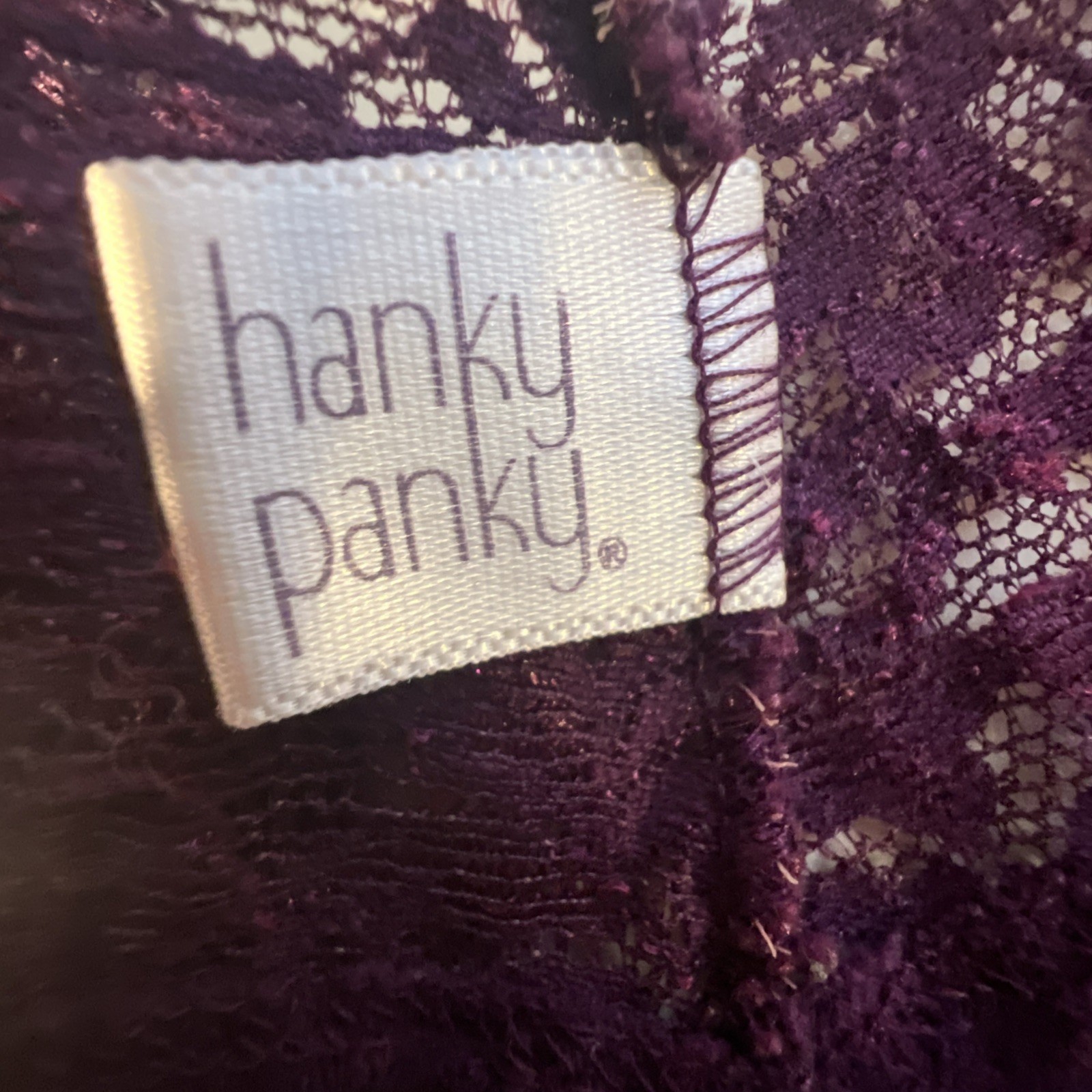 Vtg Y2K Hanky Panky Daily Lace French Panties Low rise Bikini Purple USA Made M