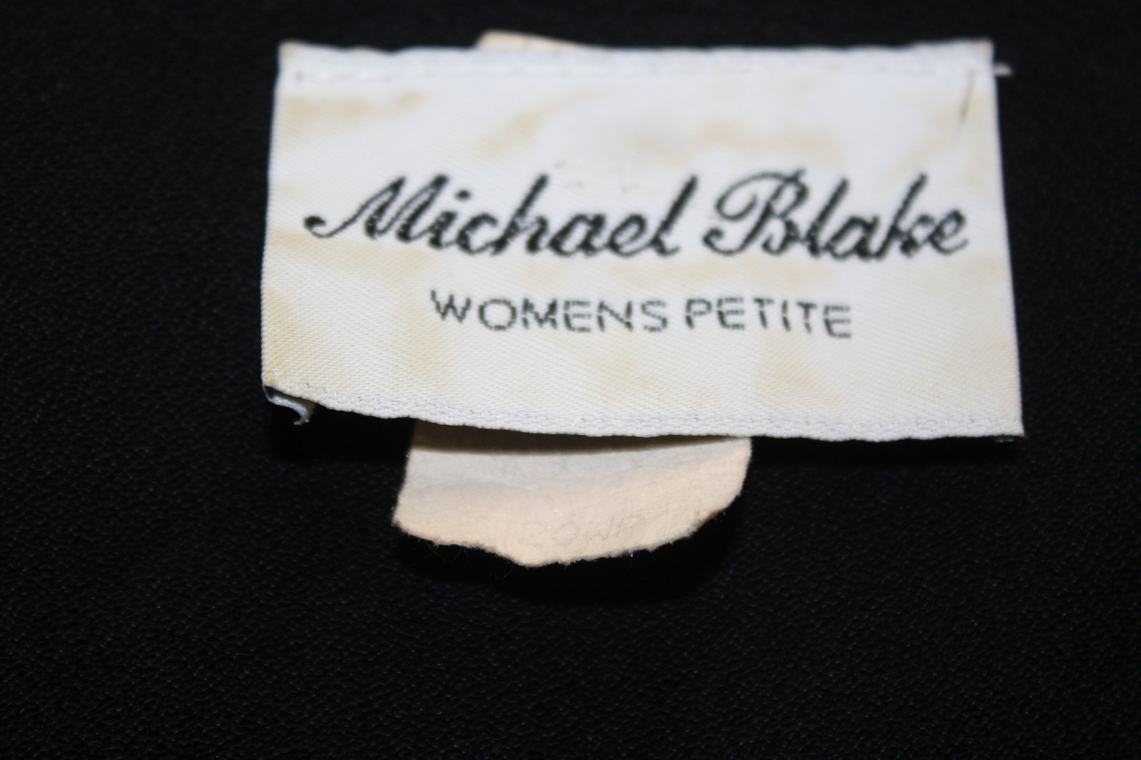 Michael Blake Womens 20W Petite Jacket Black Long Sleeve Gold Embroidery Blazer