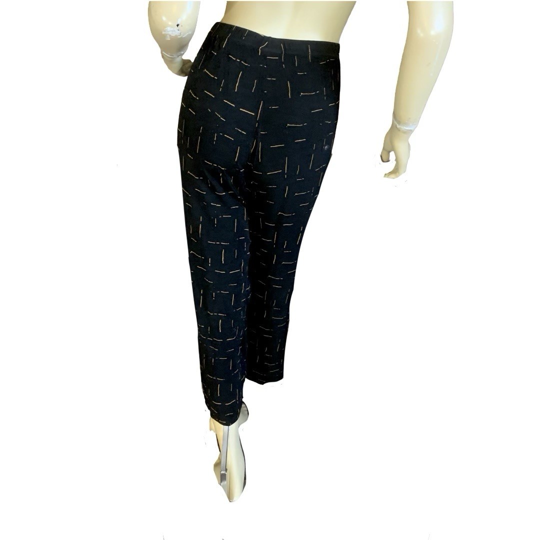 VINTAGE CLASSIC ELEMENTS BLACK & TAN SPECKLED WIDE LEG STRETCHY PANTS SIZE 1X