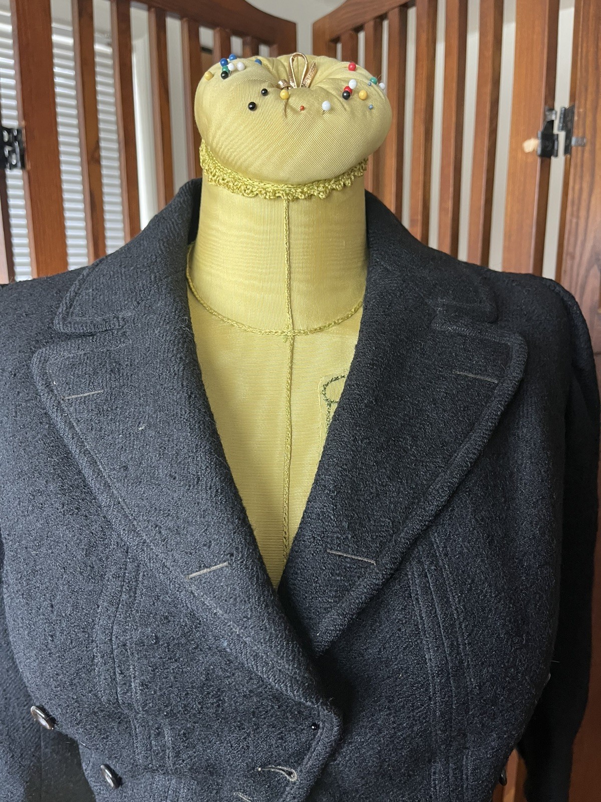Antique Victorian Late 1800s Carson, Pirie, Scott & Co Black Wool Riding Jacket