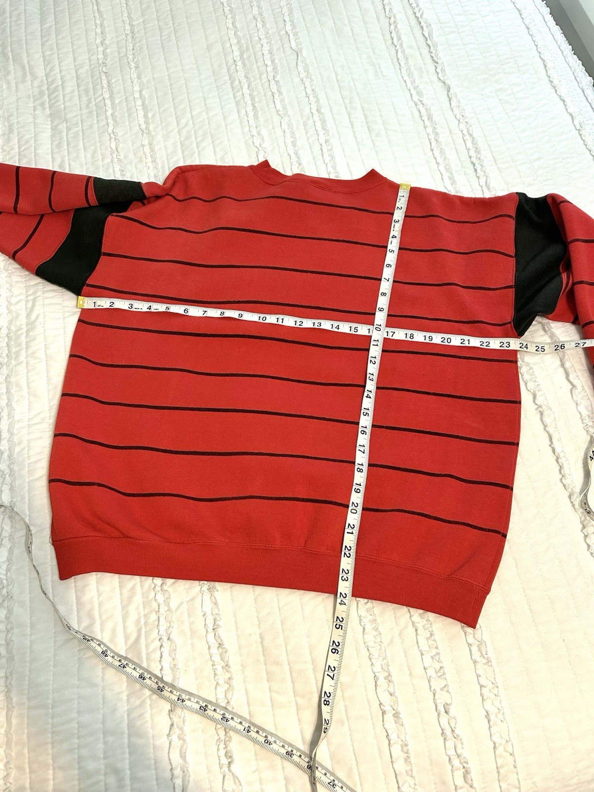 90s Embroidered Crew Neck Marina Sweatshirt Large Red Stripe Sailing Boat Y2k