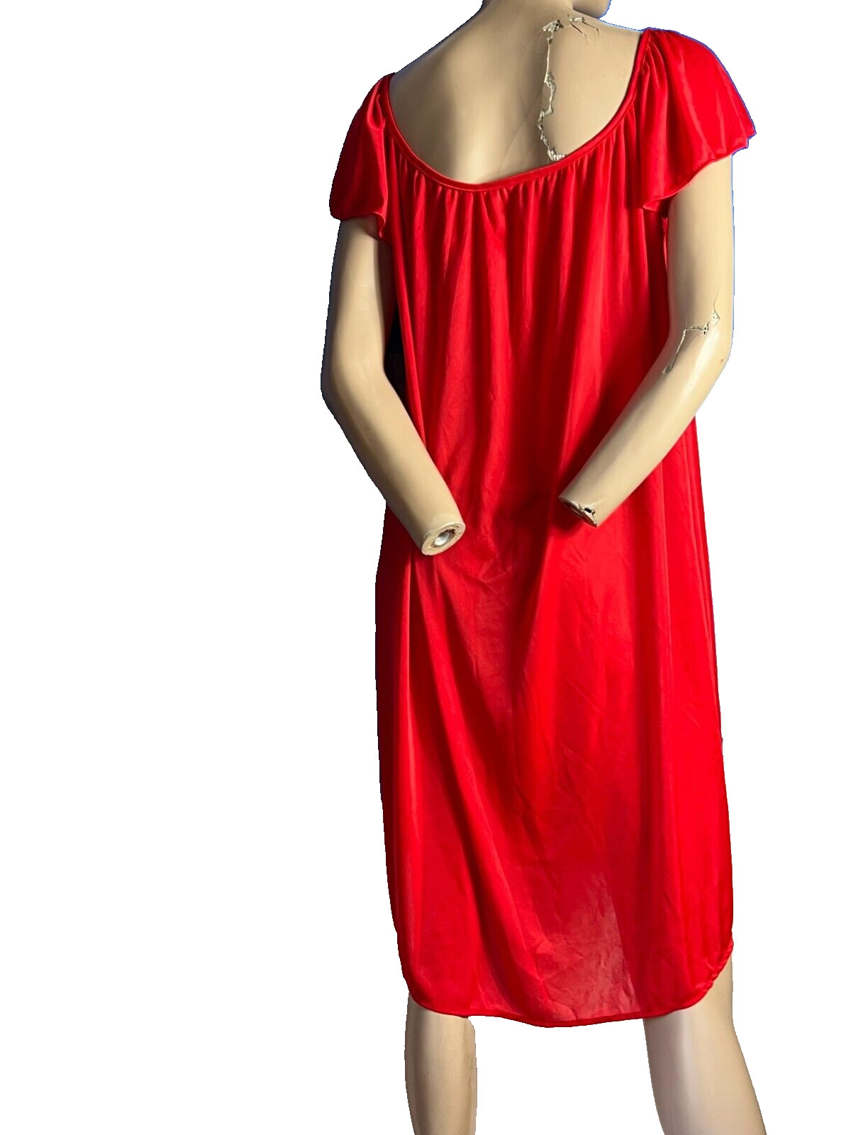 Lace Babydoll Chemise Red Nylon 50s Vintage Pin Up 42 44