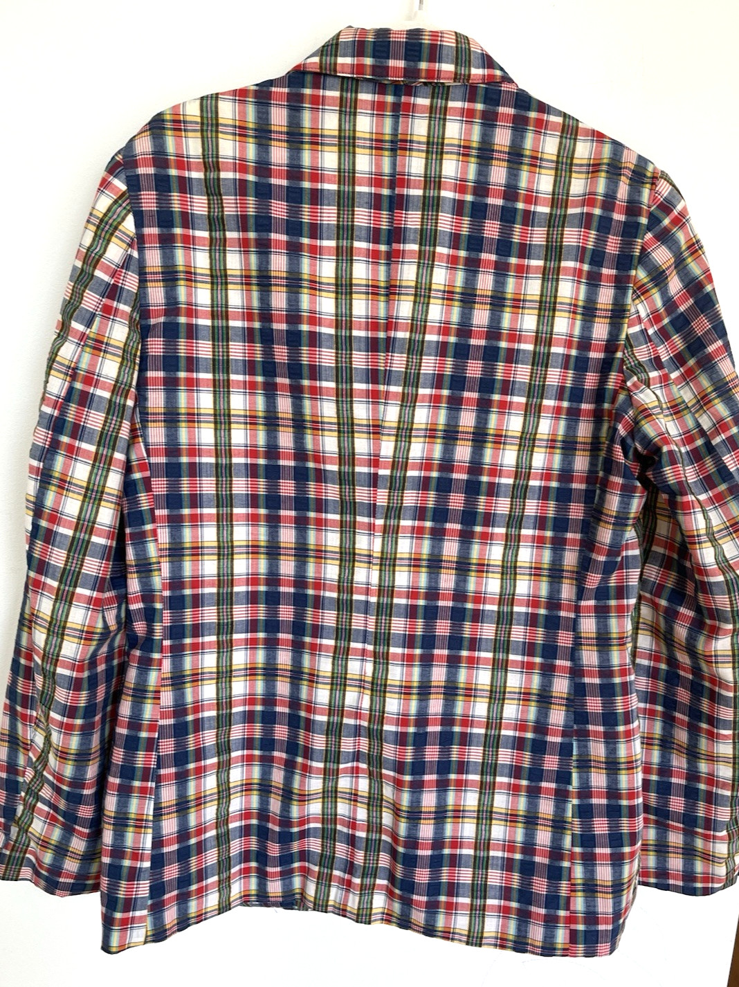 VINTAGE F.A.I. Women’s Size 12 Plaid Blazer Navy Green White Red