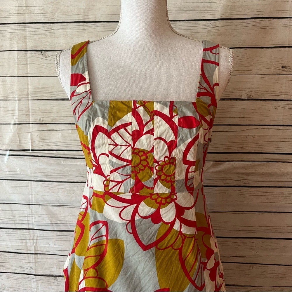 Anthropologie Maeve 70’s Vibrant Floral Midi Dress Size 4
