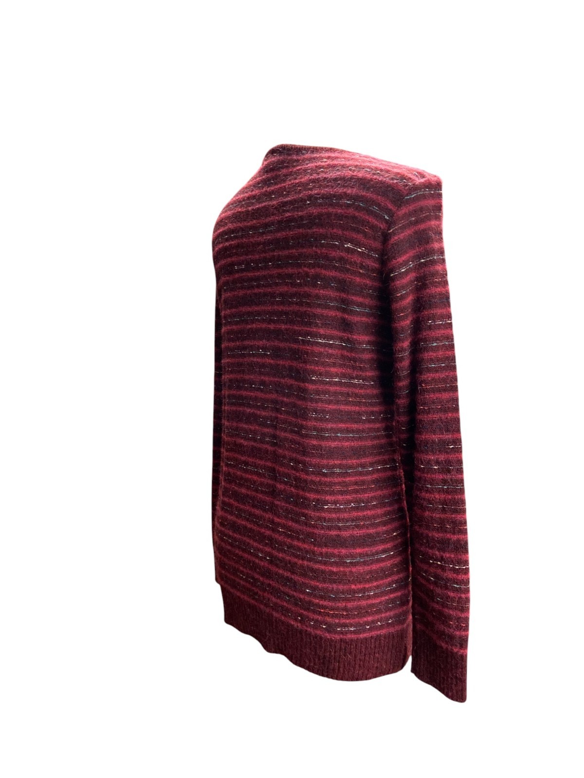 Vintage Red Hand Knit Women’s Sweater | Cozy Long Sleeve Pullover | Size S/M
