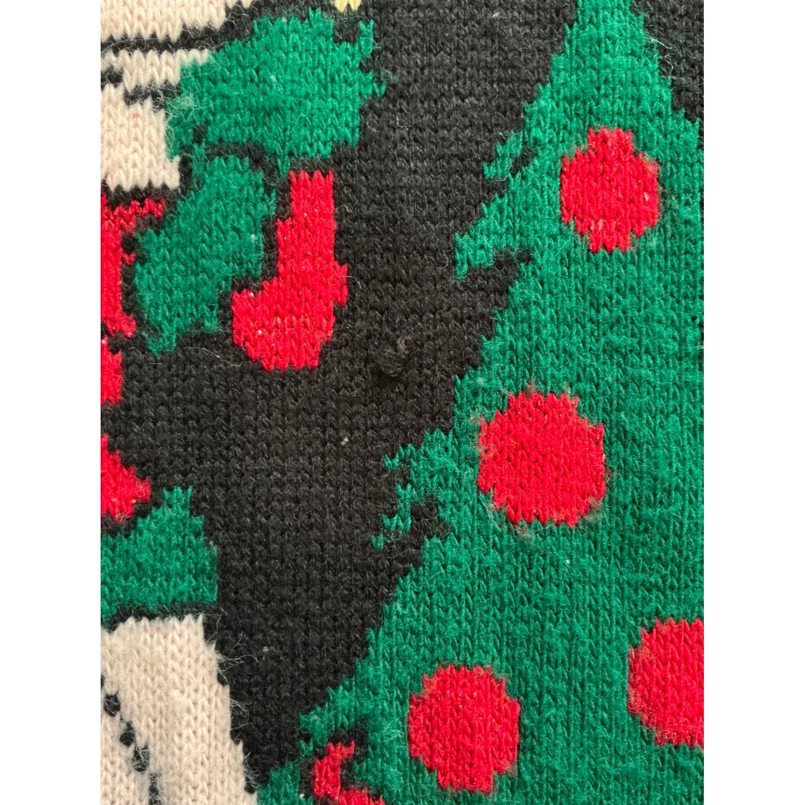 Vintage JJ Browne Betty Boop Christmas Sweater Black Red Knit Pullover Medium 2X