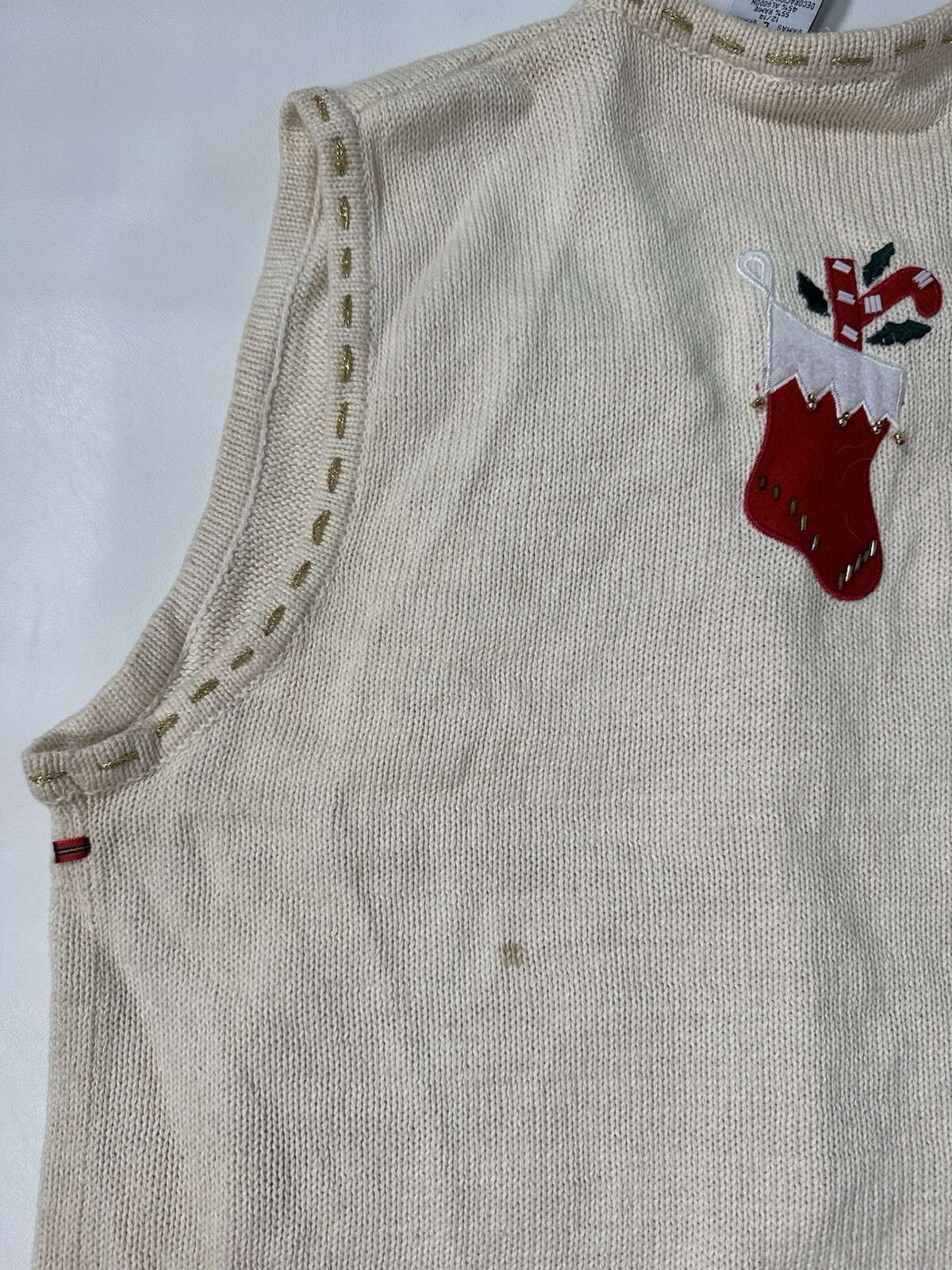 Bobbie Brooks Noel Joy Festive Gifts Red Ugly Christmas Vest Size Large 12/14