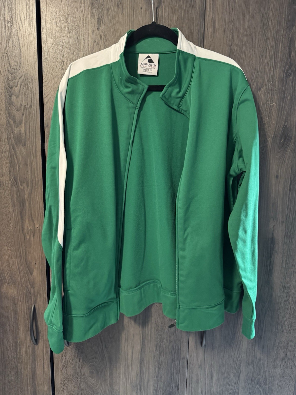 Augusta Ladies Xl Vintage Green Medalist Jacket With White Accent .Made In Egypt