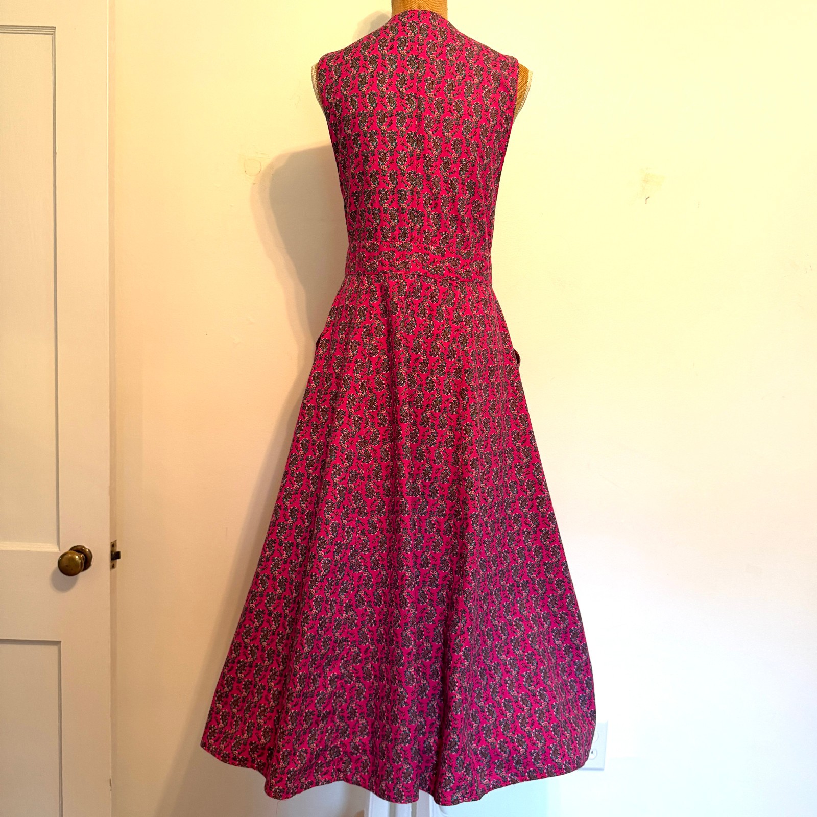 VTG Cambridge Dry Goods Wrap Maxi Dress 90s Granny Core Festival Cotton SIZE 8