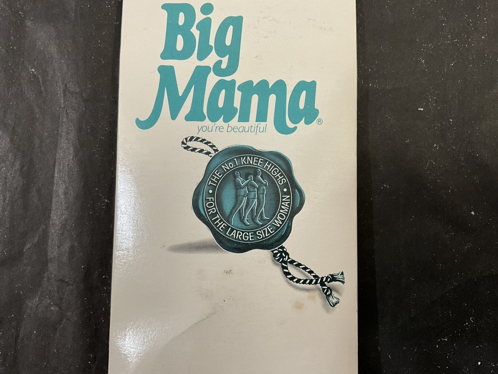 Vintage Pair Of Big Mama Extra Wide Top Knee Highs Reinforced Toe NOS White
