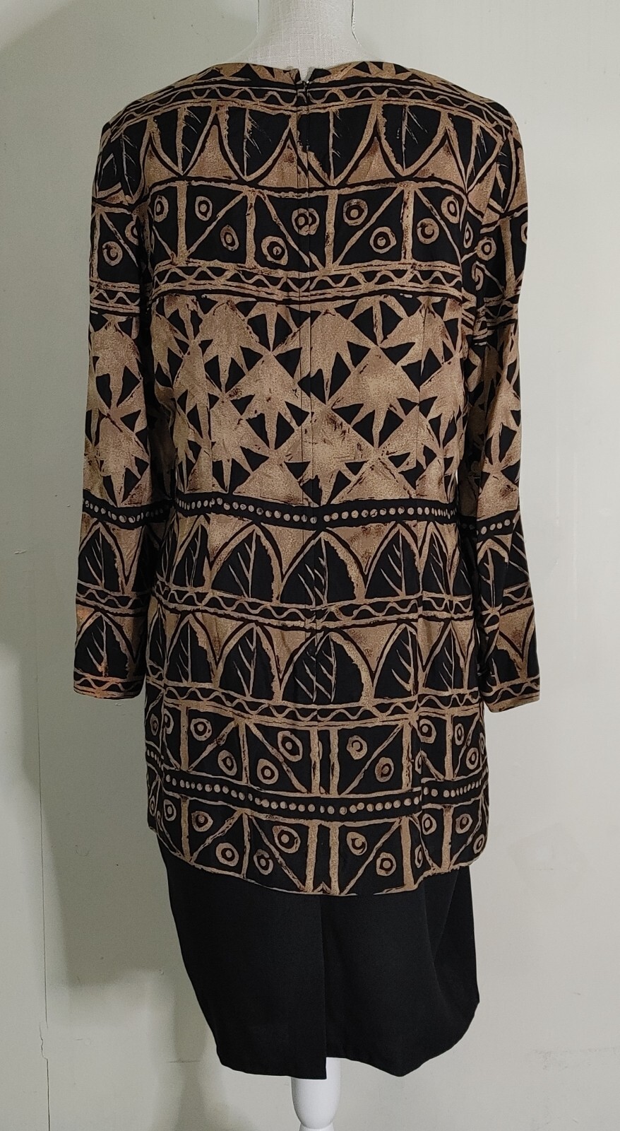 Vintage 80s Casual Corner Sheath Dress Womens sz 14 Work Secretary Layered