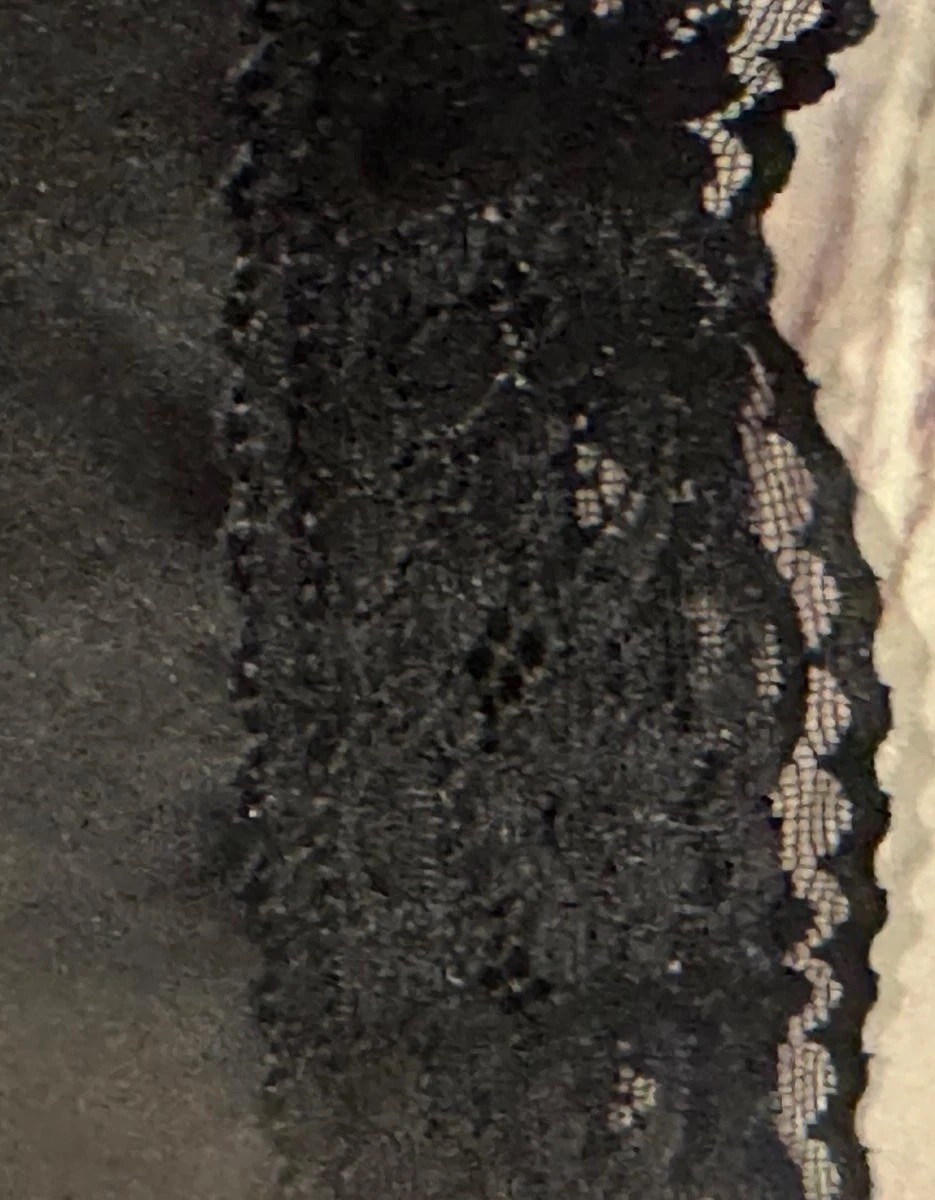 VTG 90’s Vanity Fair Black 100% Nylon Elastic Waist Laced Hem Patti Shorts L 28”