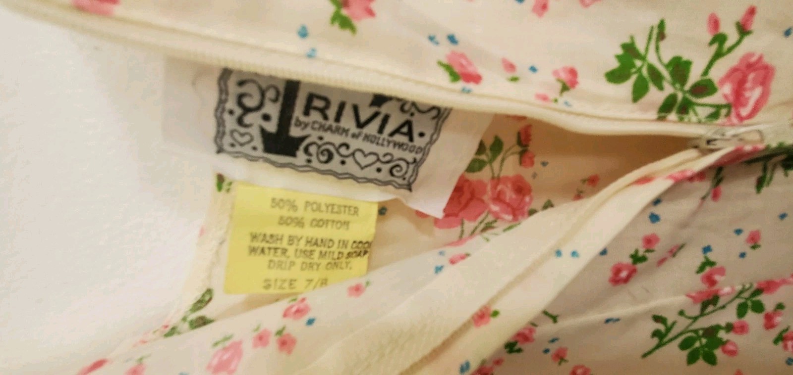 Vintage 70s Trivia By Charm Of Hollywood Prairie Dress Roses White Cottagegore