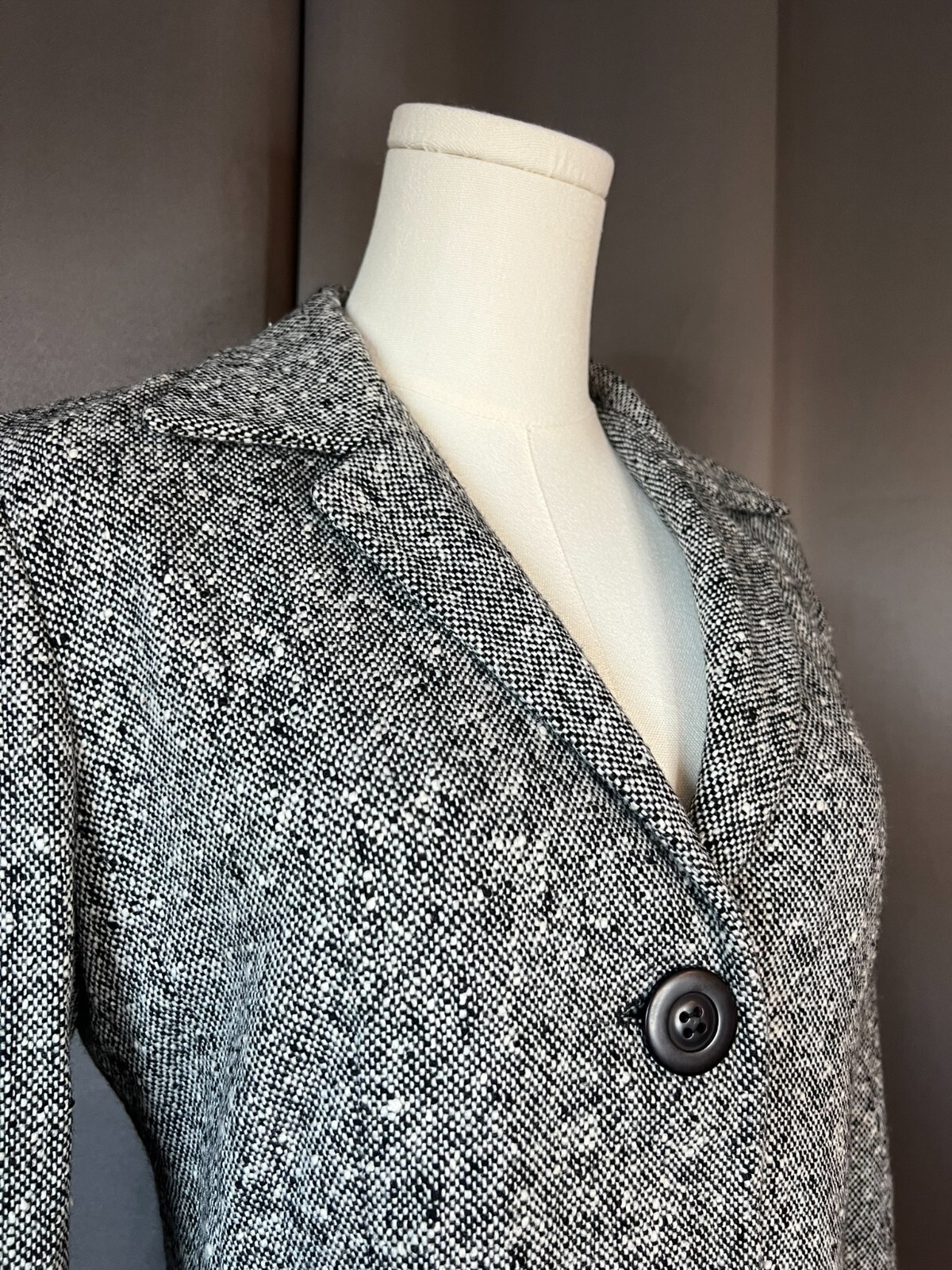 French Philippe Adec Vintage Women’s Fitted Crop Wool Blazer Beautiful Condition