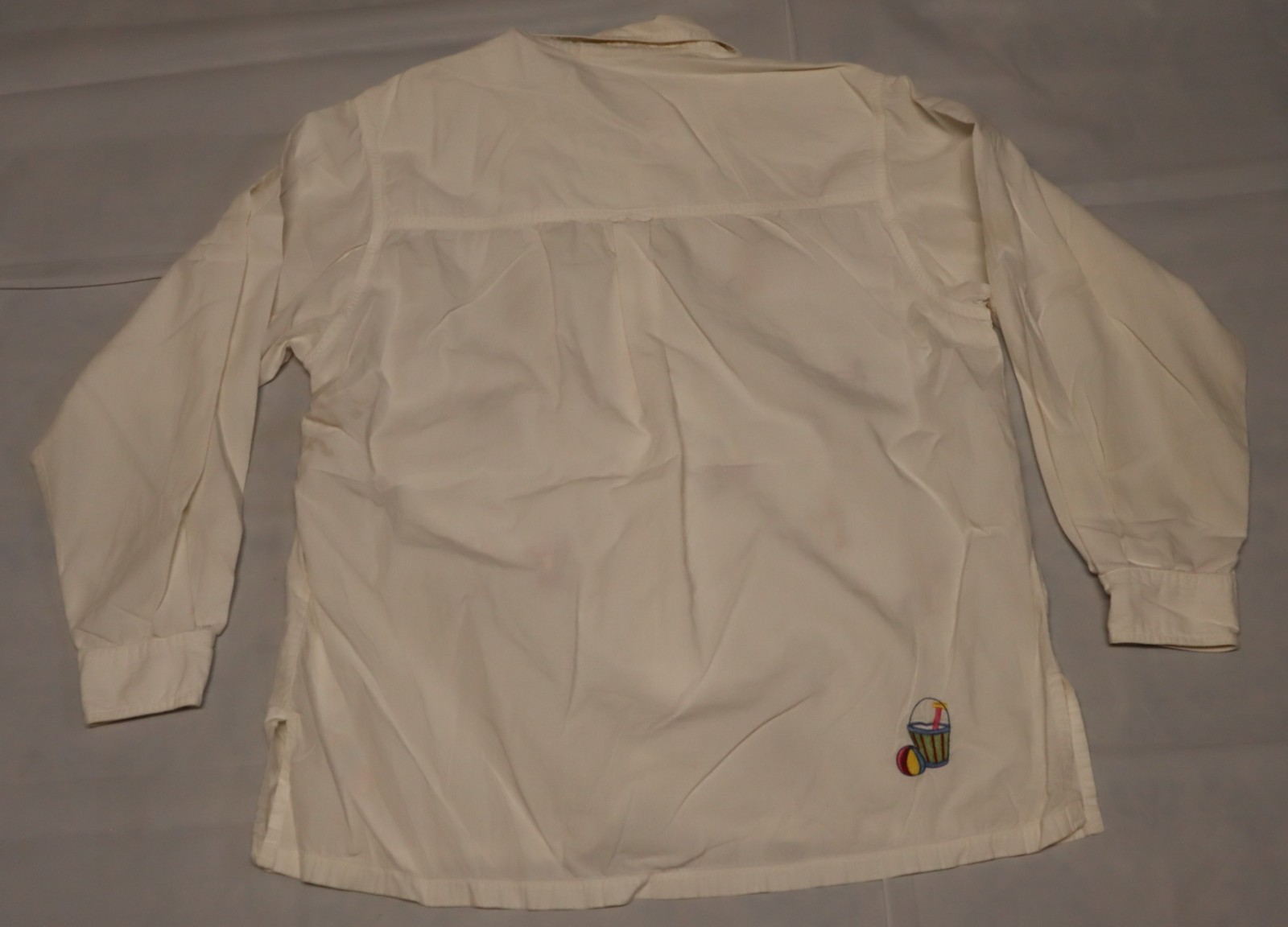 Vintage 1980s Silver Threads womens buttons up multicolor embroidered shirt L