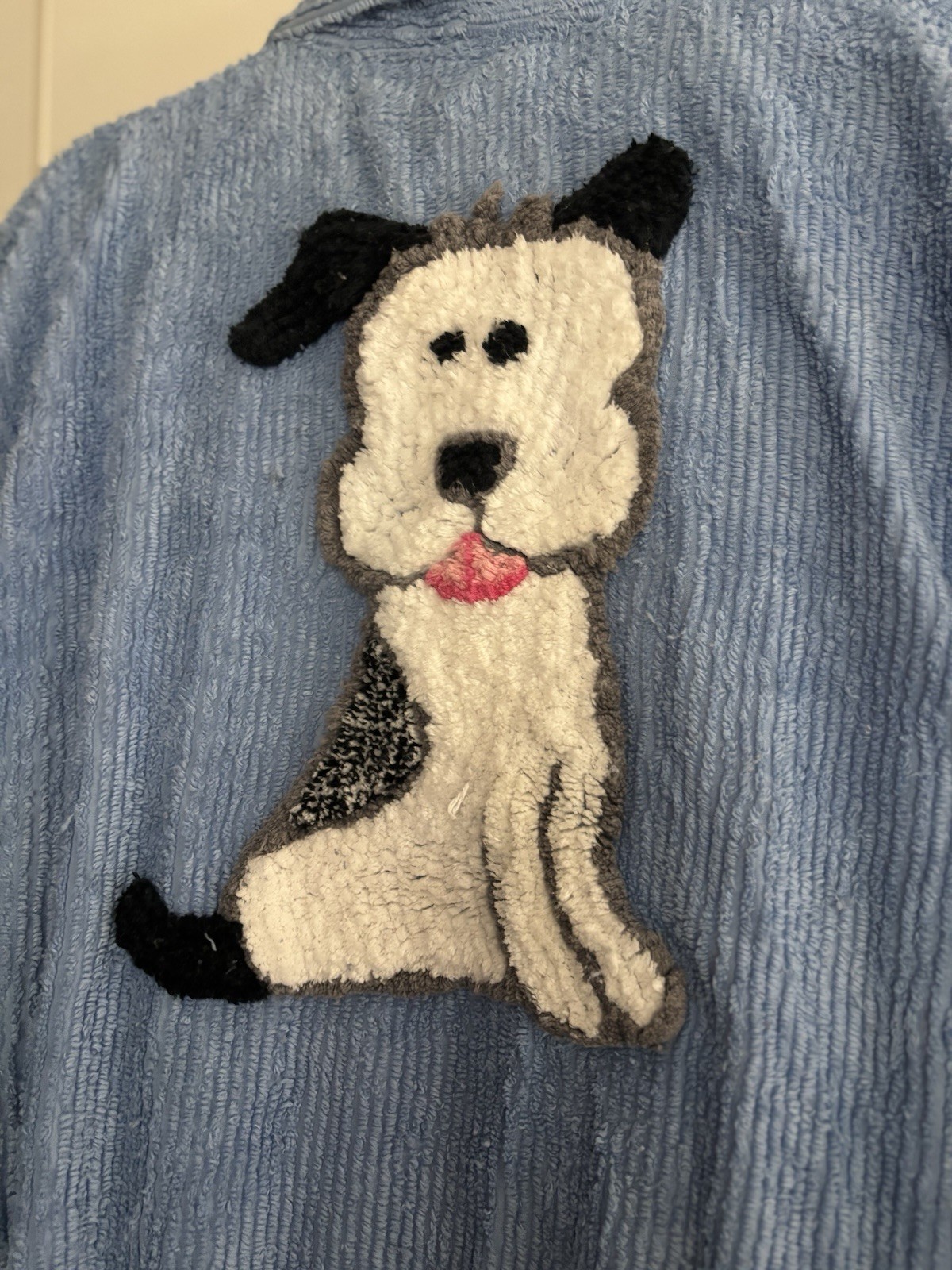 Vintage Canyon Group Doggie Puppy Love Chenille Robe Plus Size 3/4 With Belt