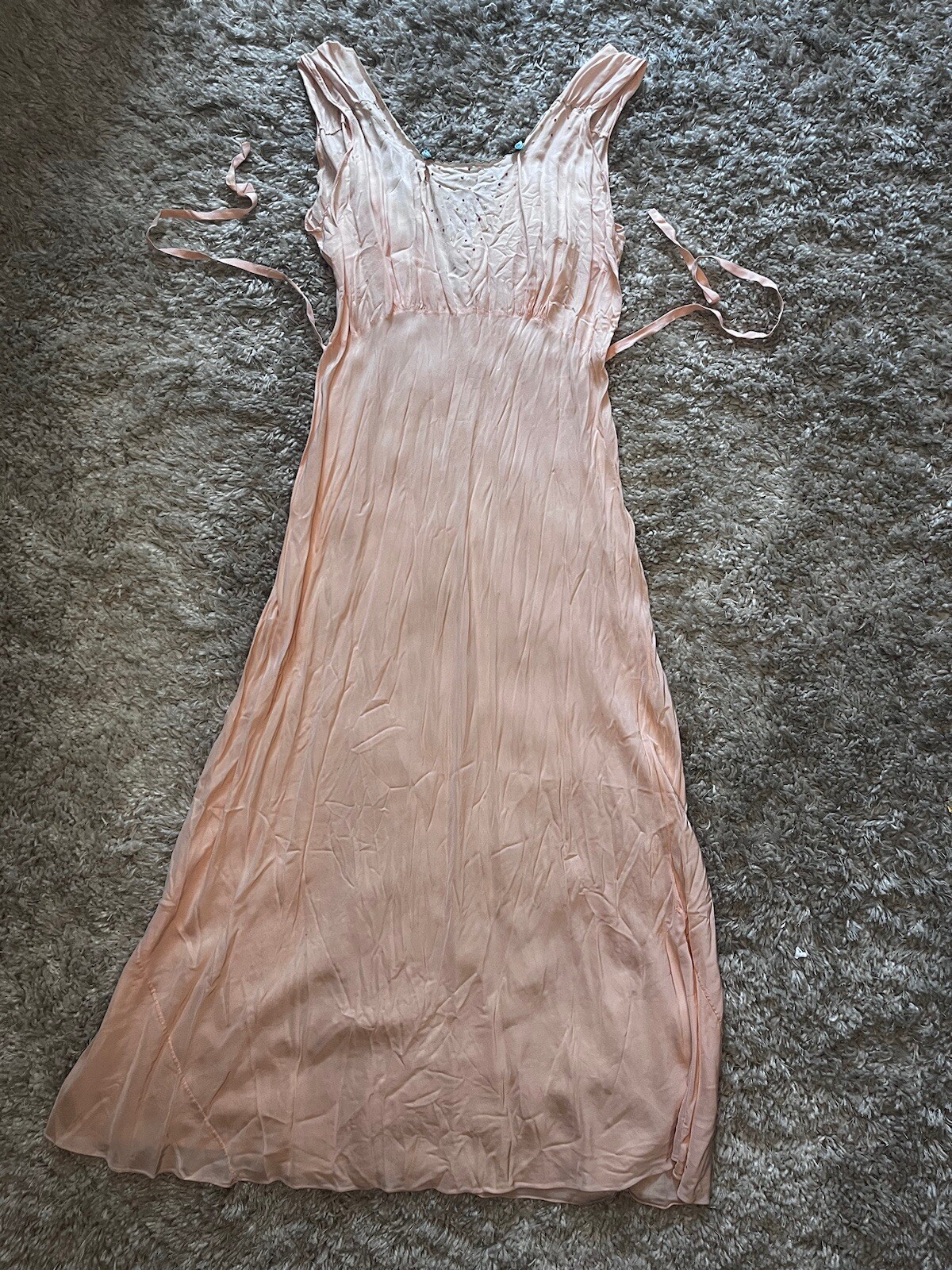 Whimsical 1930s Yolande Slip Dress Size 40